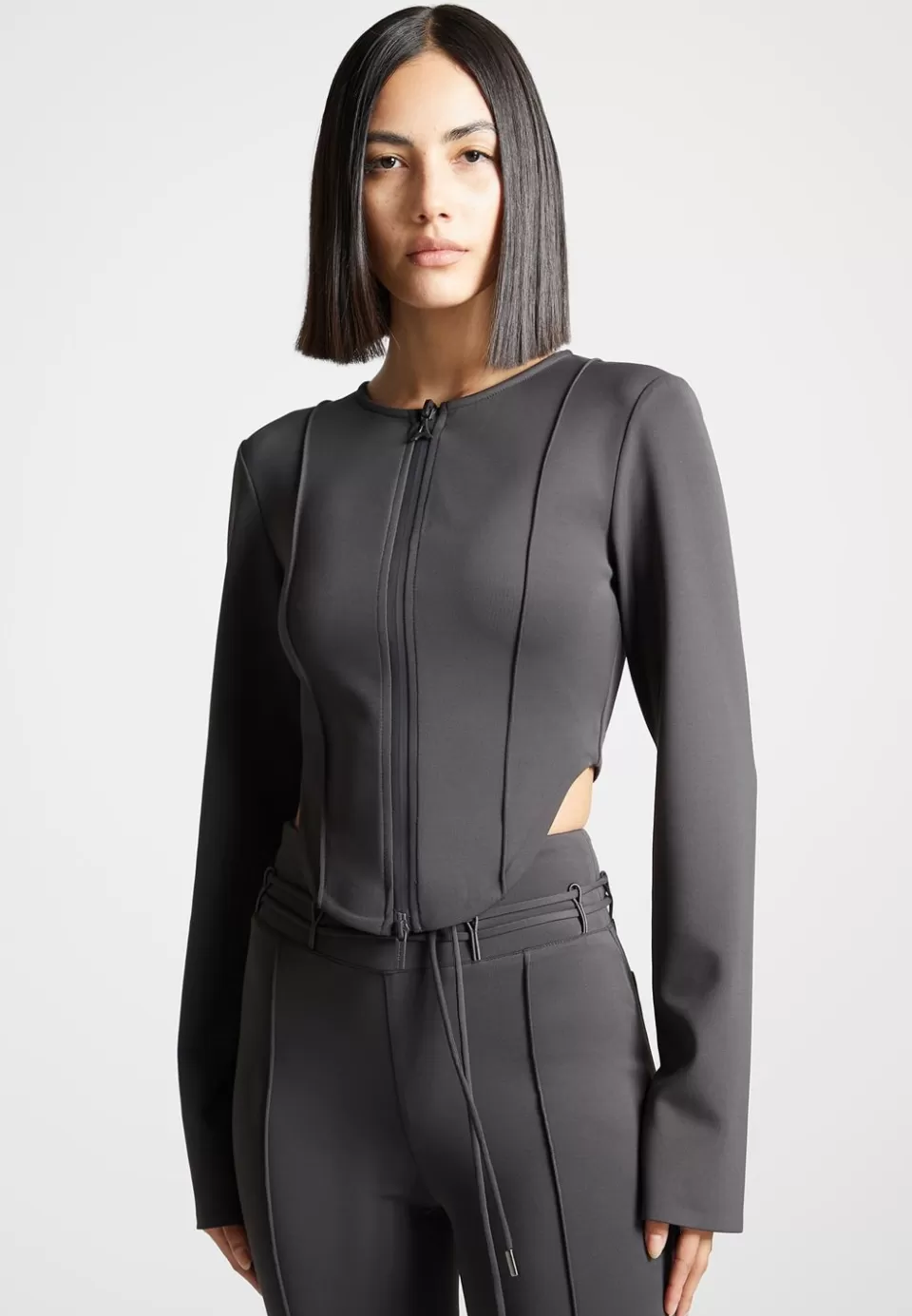 Manière De Voir Neoprene Corset Jacket>Woman Tops & T Shirts