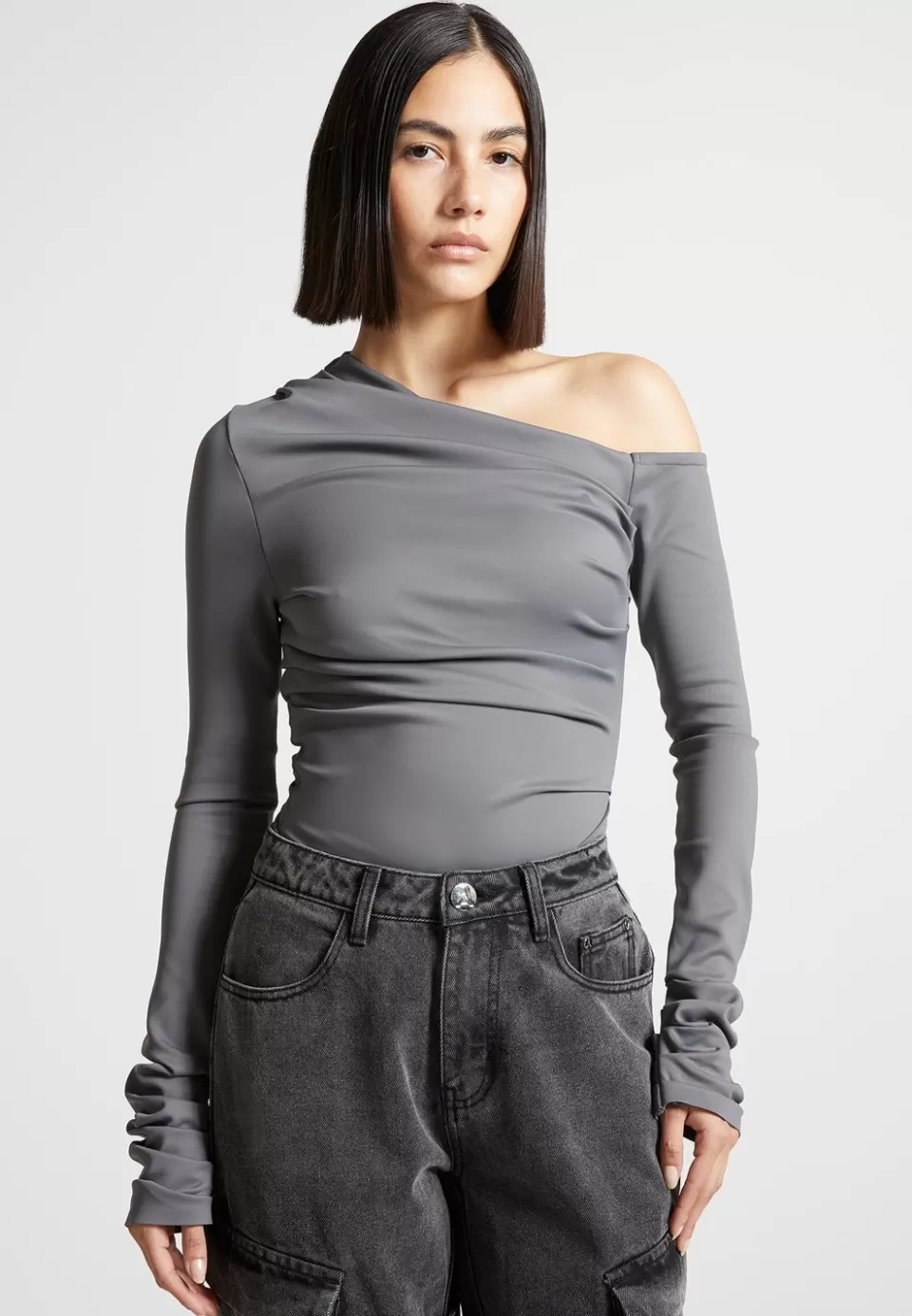 Manière De Voir Neoprene Gathered Bodysuit>Woman Bodysuits