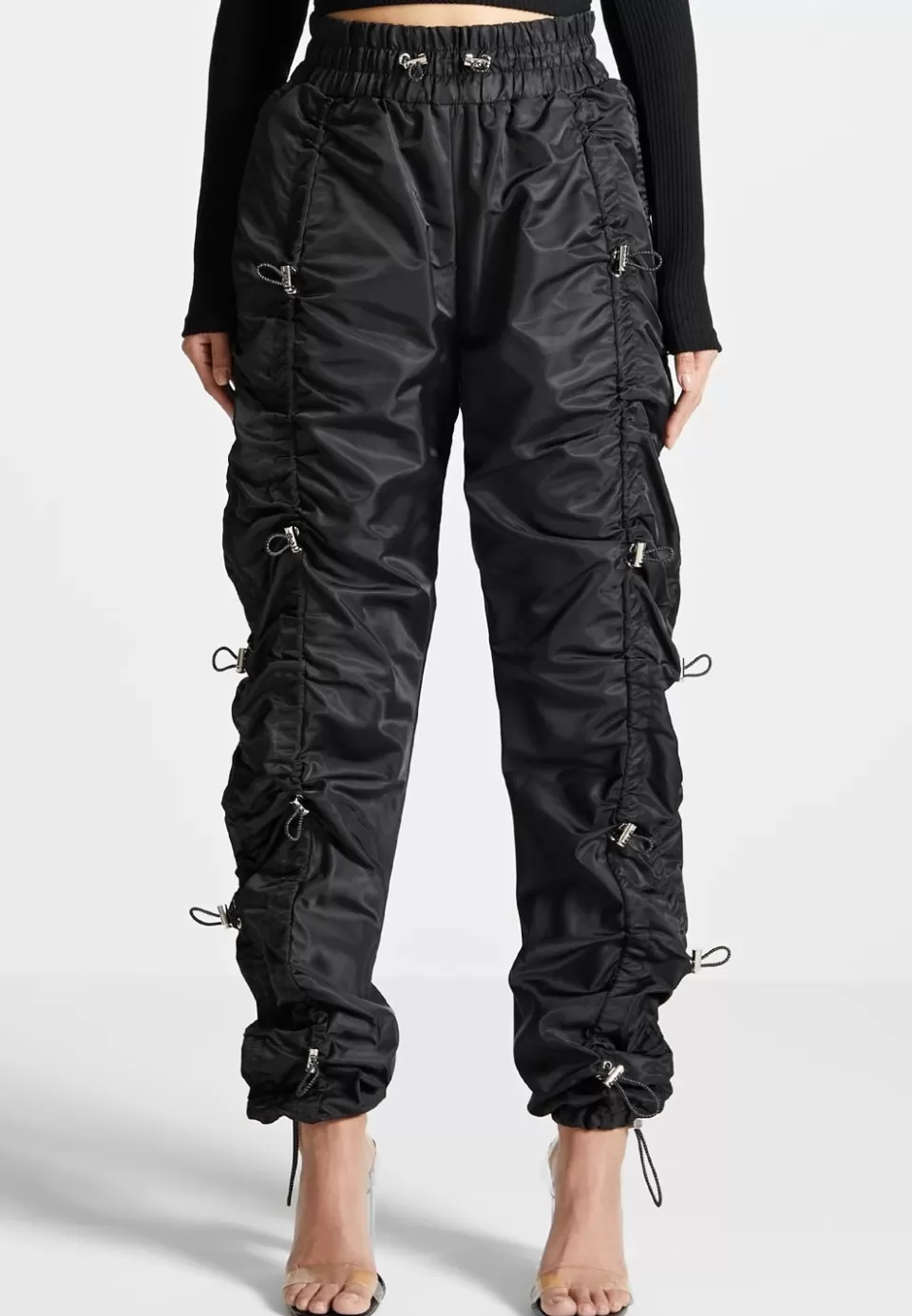 Manière De Voir Nylon Bungee Ruched Cargo Pants>Woman Cargo Pants & Joggers
