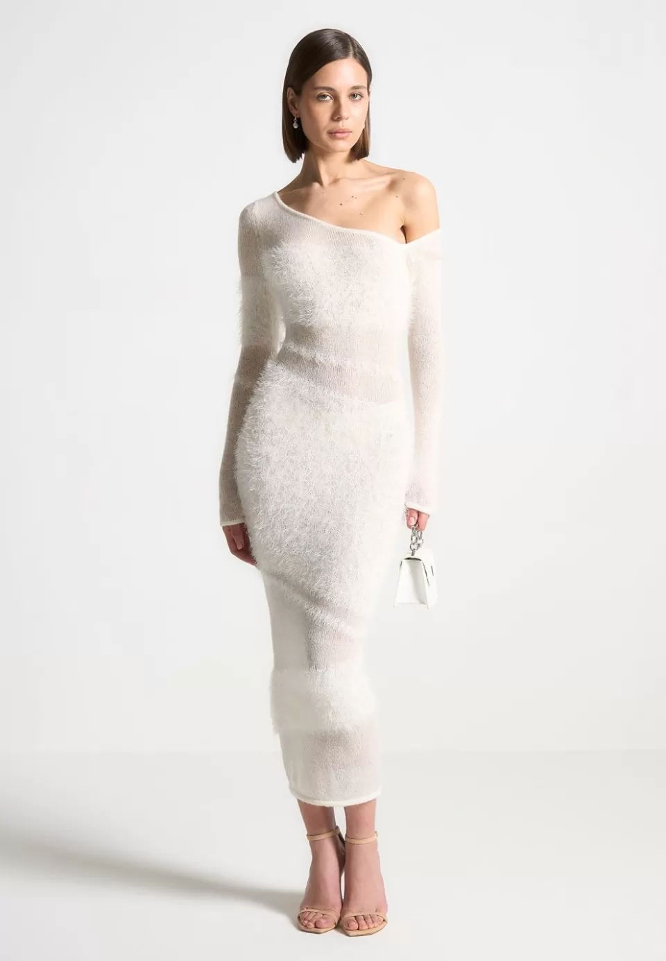 Manière De Voir Off Shoulder Knitted Maxi Dress>Woman Knitwear