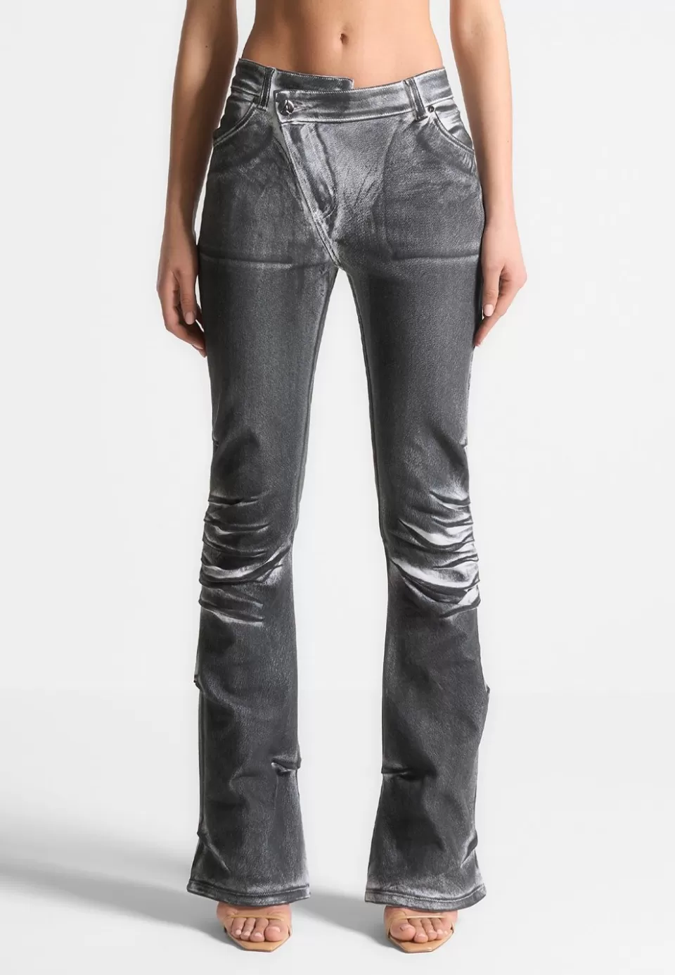 Manière De Voir Oil Print Tacked Fit And Flare Jeans>Woman Jeans