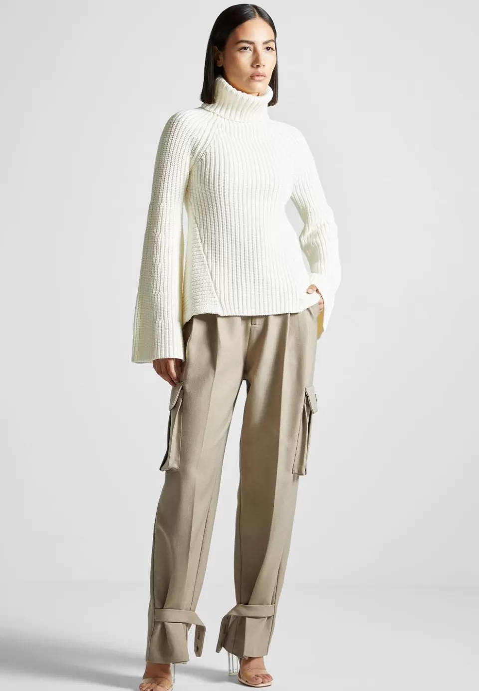 Manière De Voir Open Back Knit Roll Neck Jumper>Woman Jumpers & Hoodies