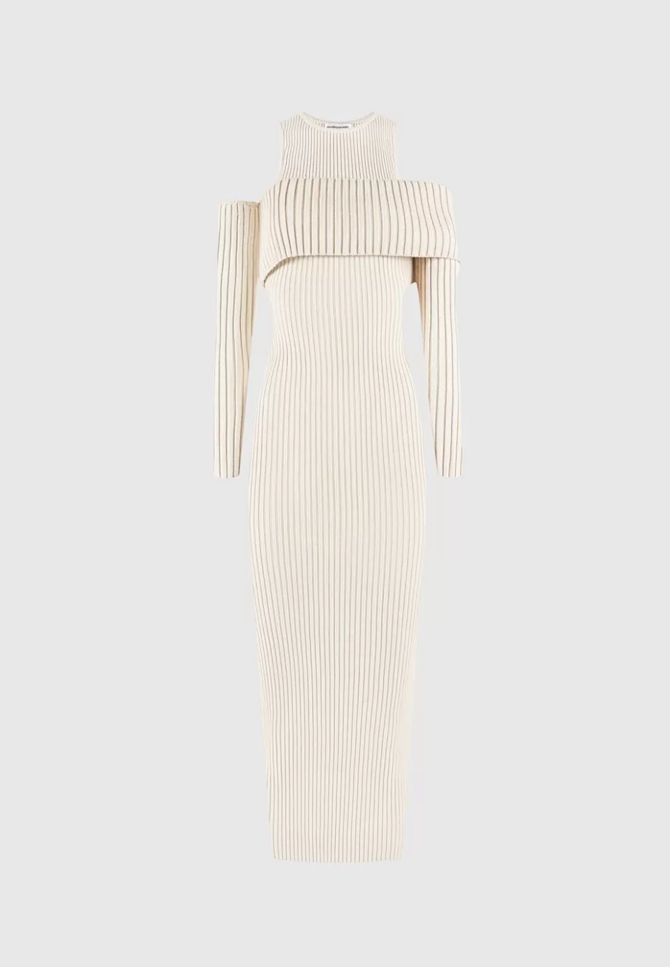 Manière De Voir Overlay Knitted Midaxi Dress>Woman Dresses