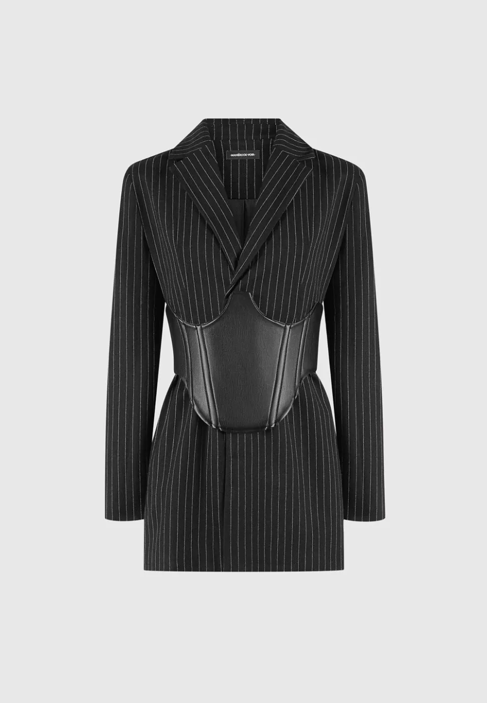 Manière De Voir Pinstripe Blazer Dress With Reversible Corset>Woman Dresses