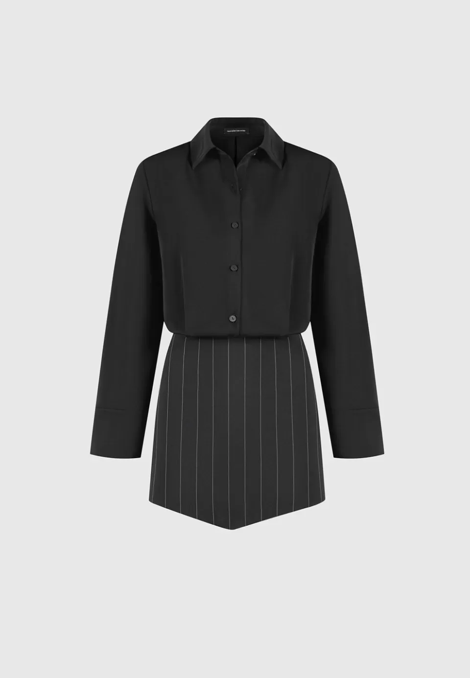 Manière De Voir Pinstripe Skirt Shirt Dress>Woman Dresses