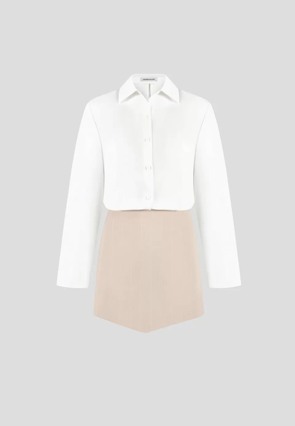 Manière De Voir Pinstripe Skirt Shirt Dress>Woman Dresses