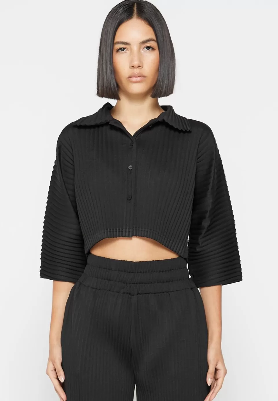 Manière De Voir Pleated Cropped Shirt>Woman Shirts