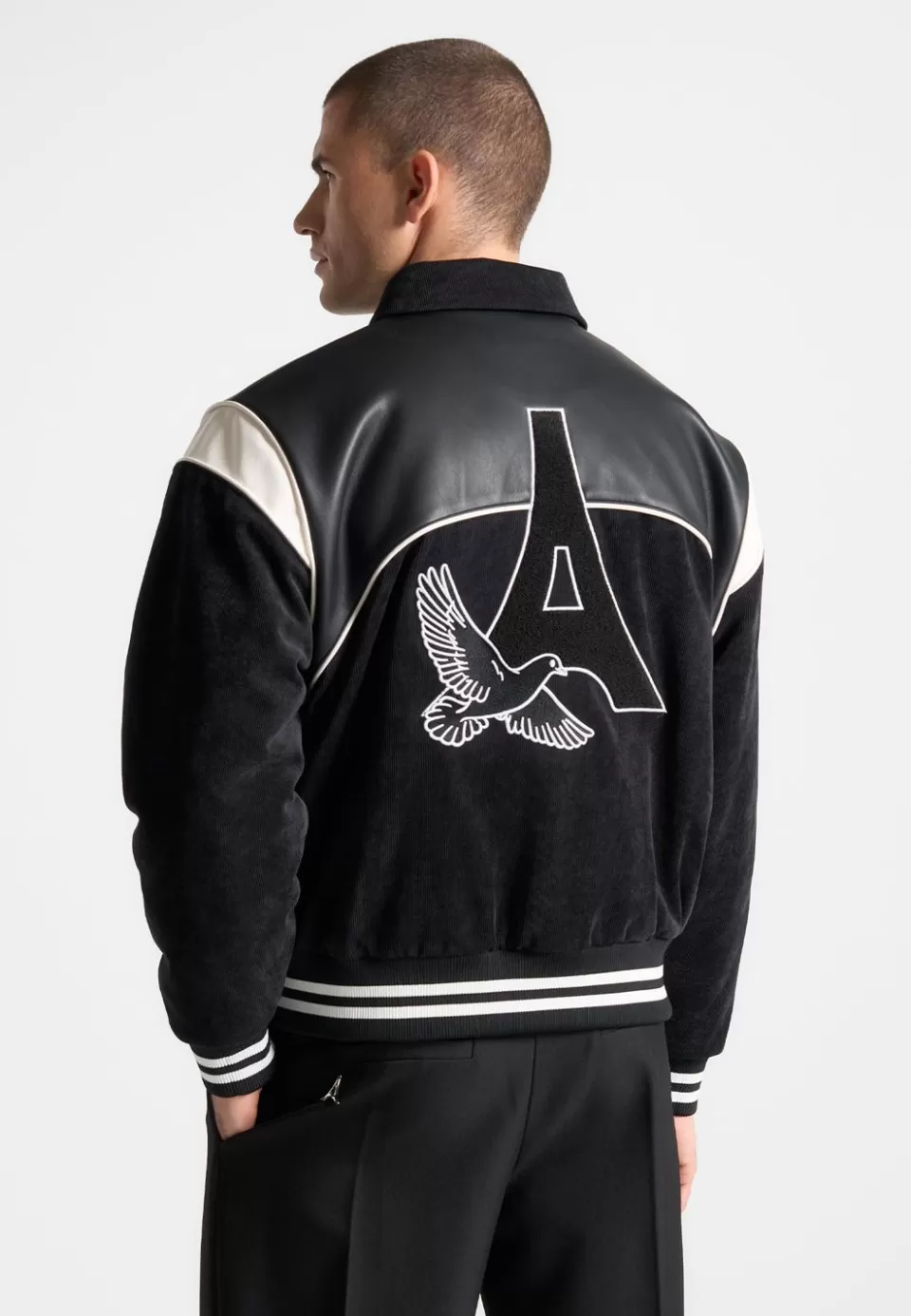 Manière De Voir Raglan Corduroy Eiffel Varsity Jacket>Man Jackets