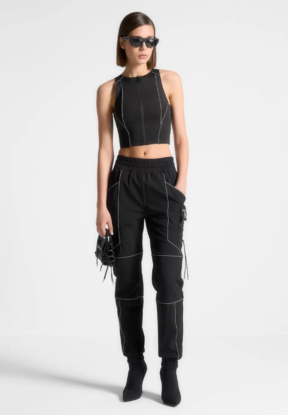 Manière De Voir Reflective Piped Cargo Pants>Woman Cargo Pants & Joggers