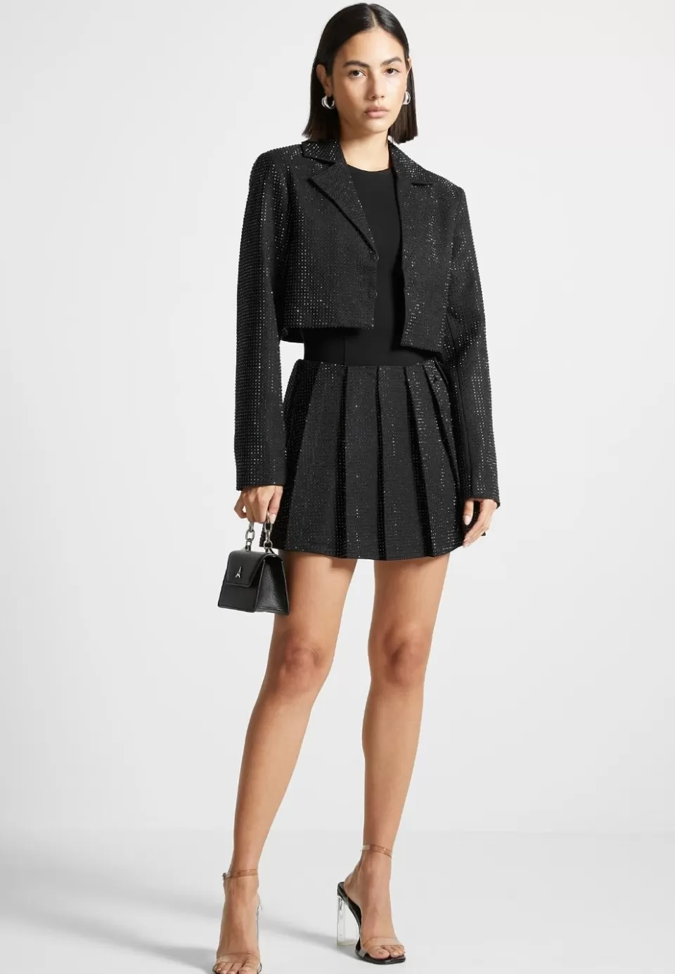 Manière De Voir Rhinestone Cropped Blazer>Woman Blazers & Waistcoats