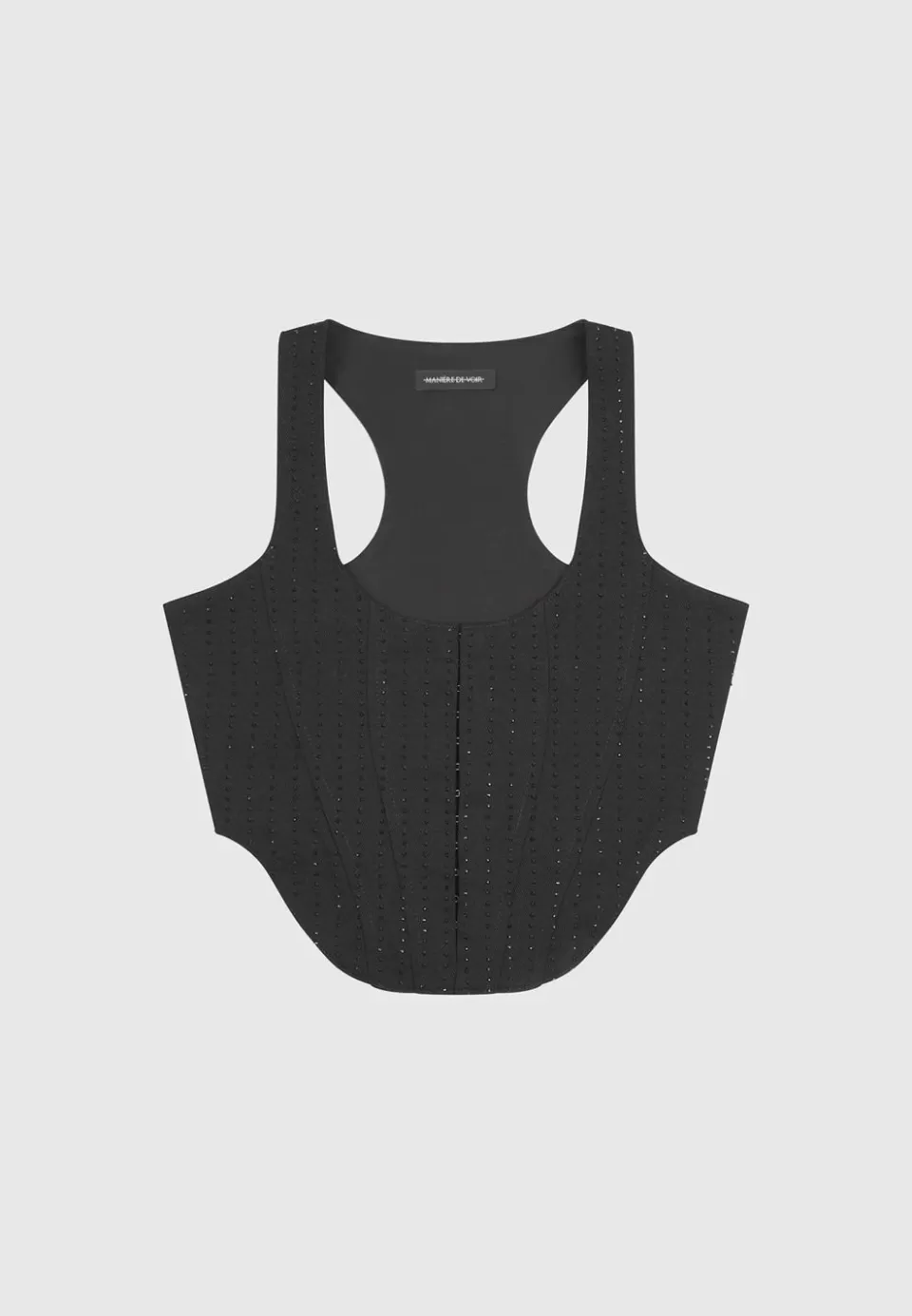 Manière De Voir Rhinestone Denim Corset>Woman Matching Sets