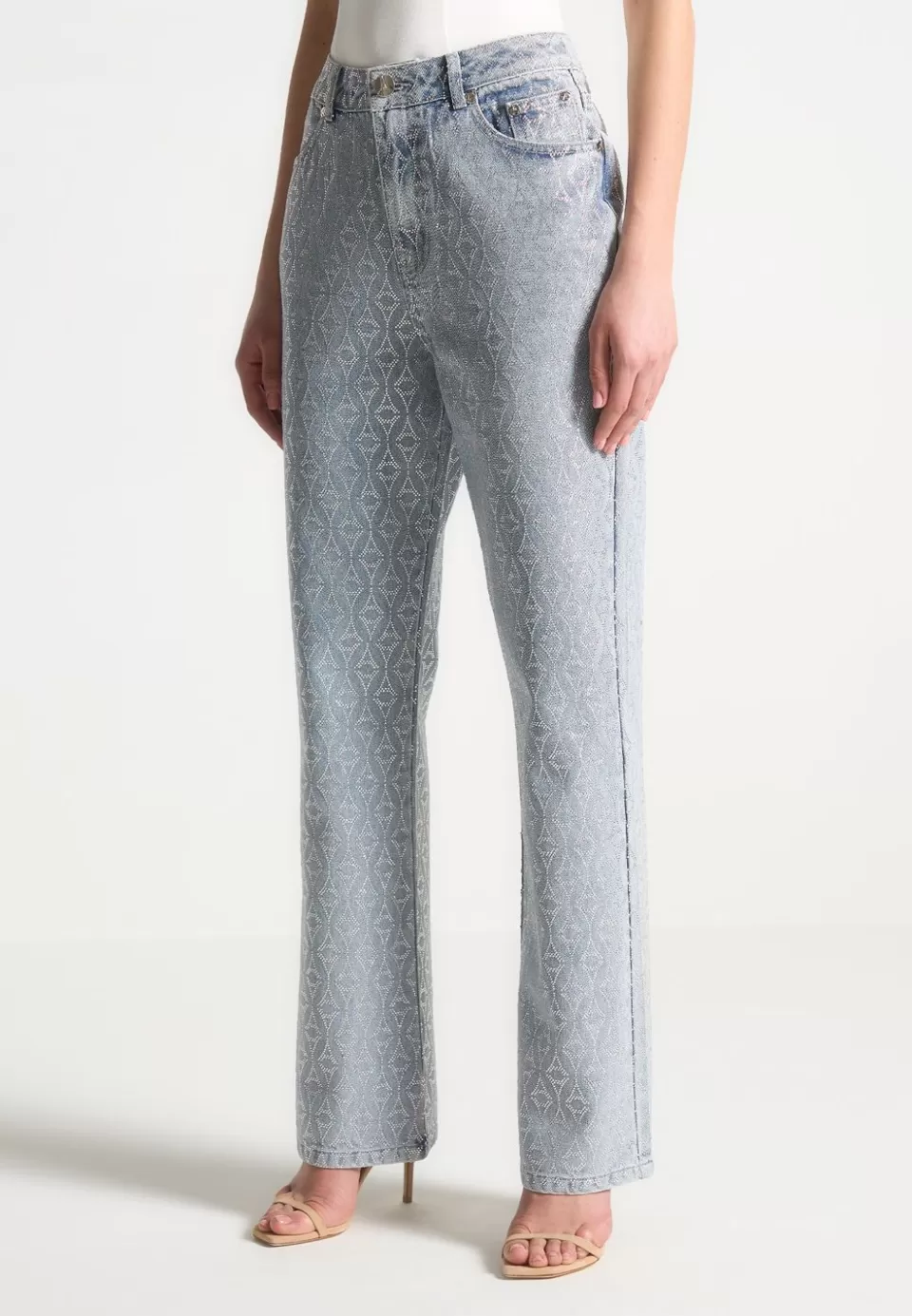 Manière De Voir Rhinestone Eiffel Boyfriend Jeans>Woman Jeans