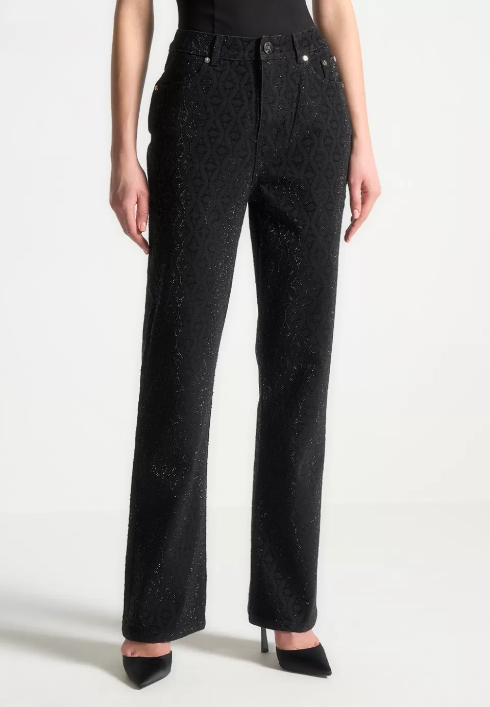 Manière De Voir Rhinestone Eiffel Boyfriend Jeans>Woman Jeans