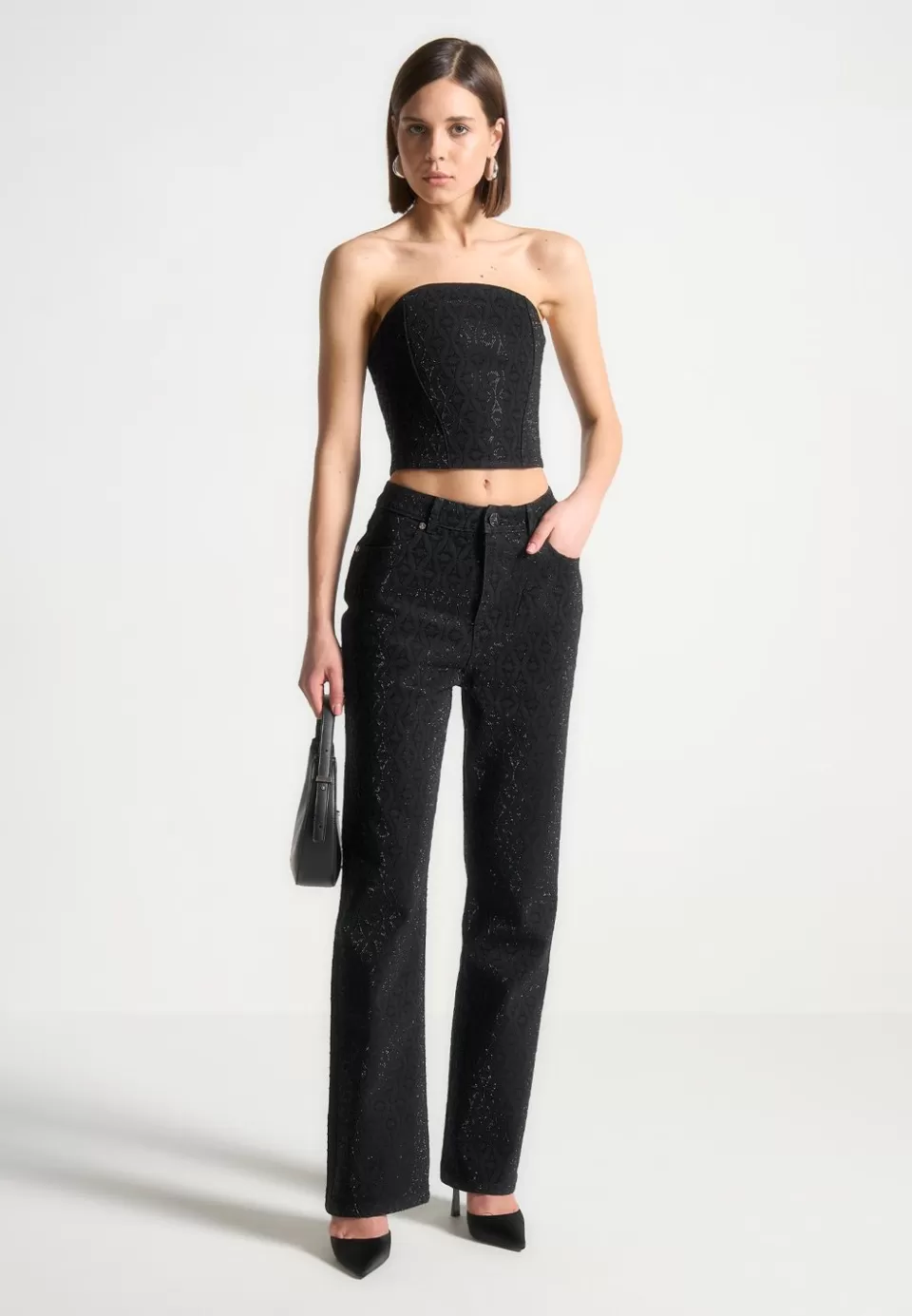 Manière De Voir Rhinestone Eiffel Boyfriend Jeans>Woman Jeans