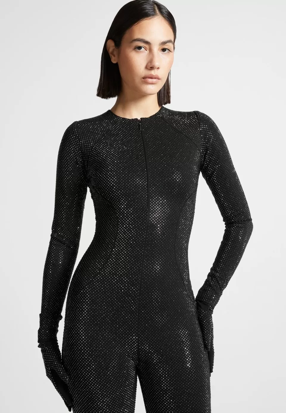 Manière De Voir Rhinestone Jumpsuit With Gloves>Woman Jumpsuits & Playsuits