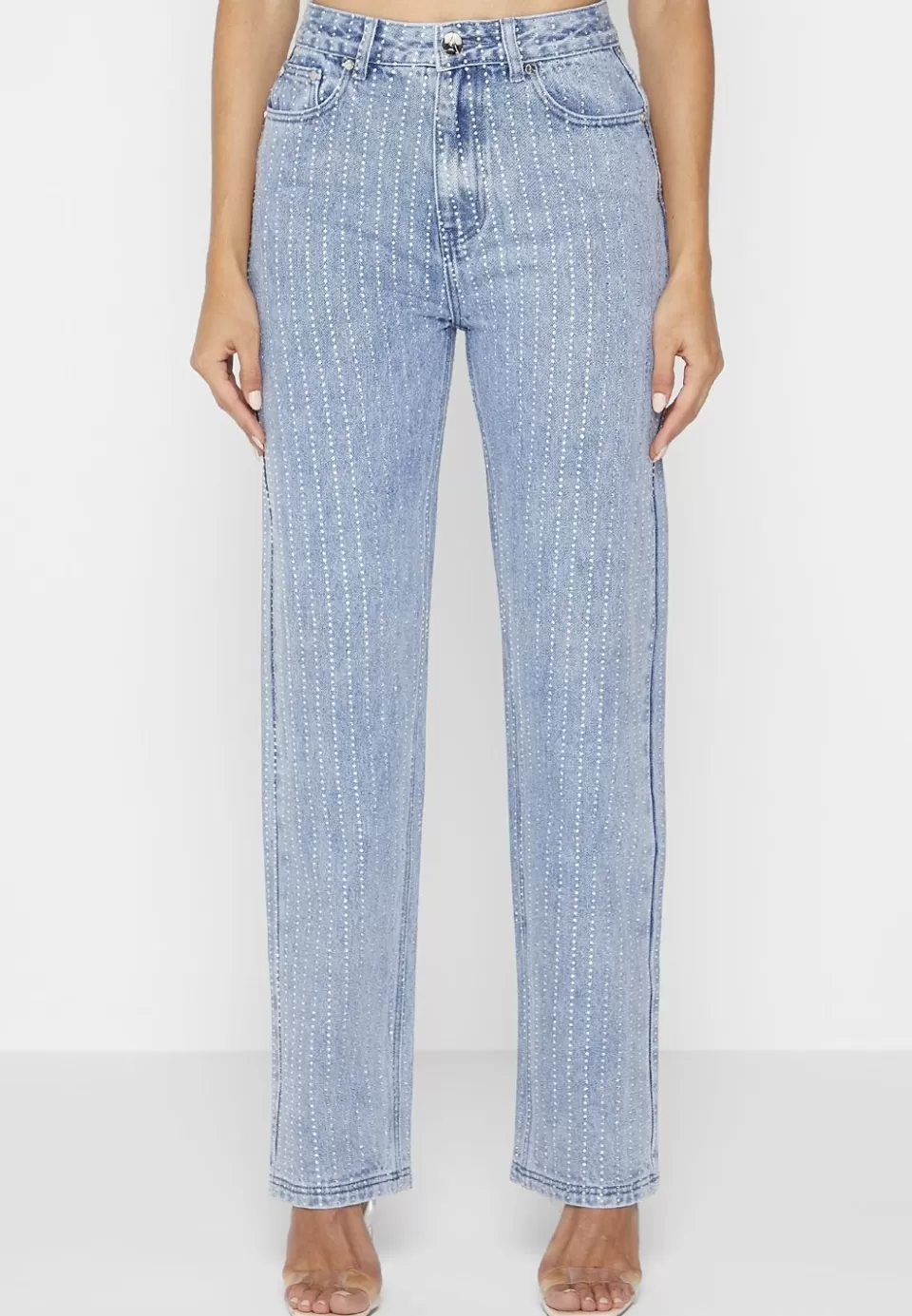 Manière De Voir Rhinestone Mom Jeans>Woman Jeans