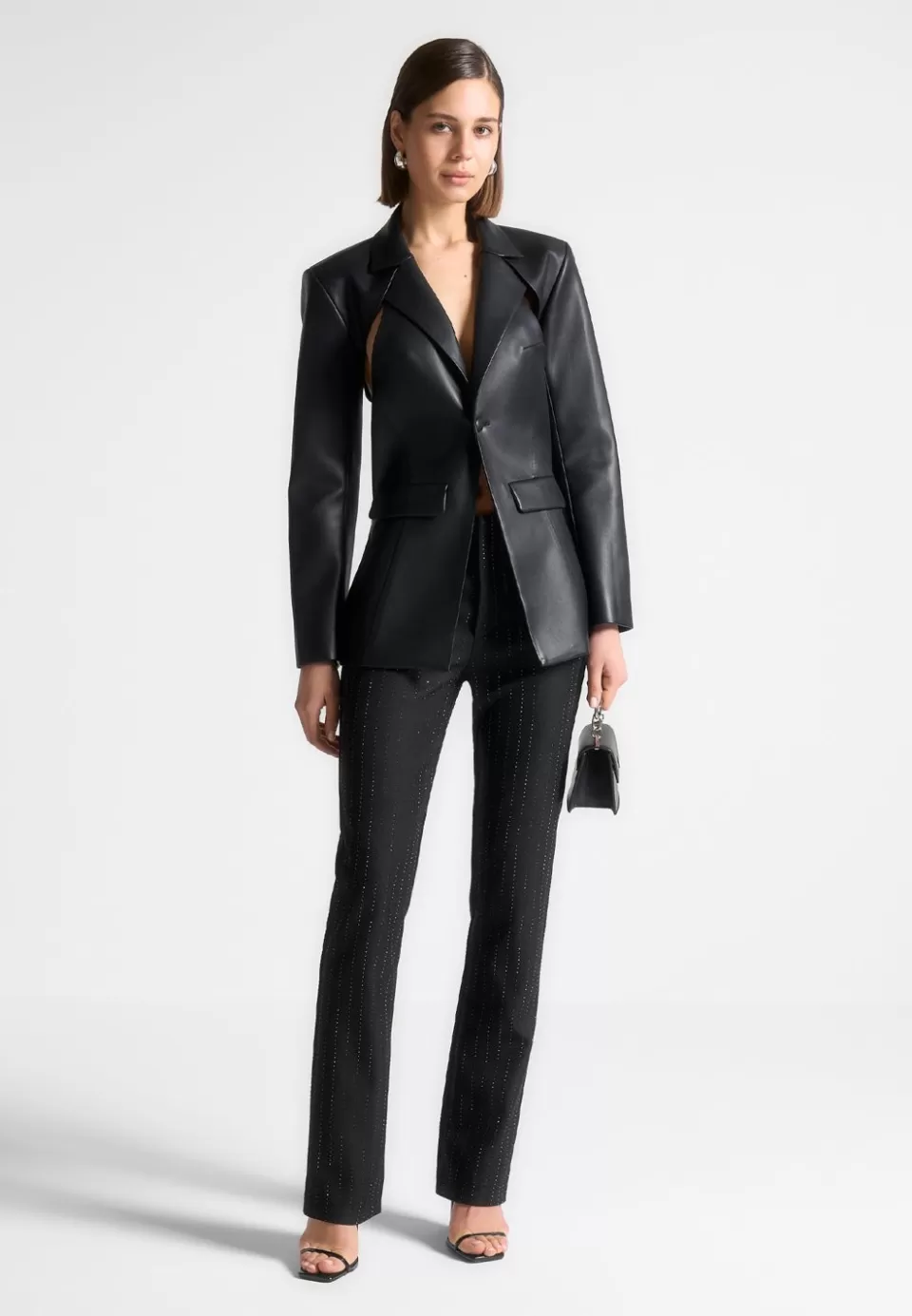 Manière De Voir Rhinestone Tailored Straight Leg Trousers>Woman Matching Sets