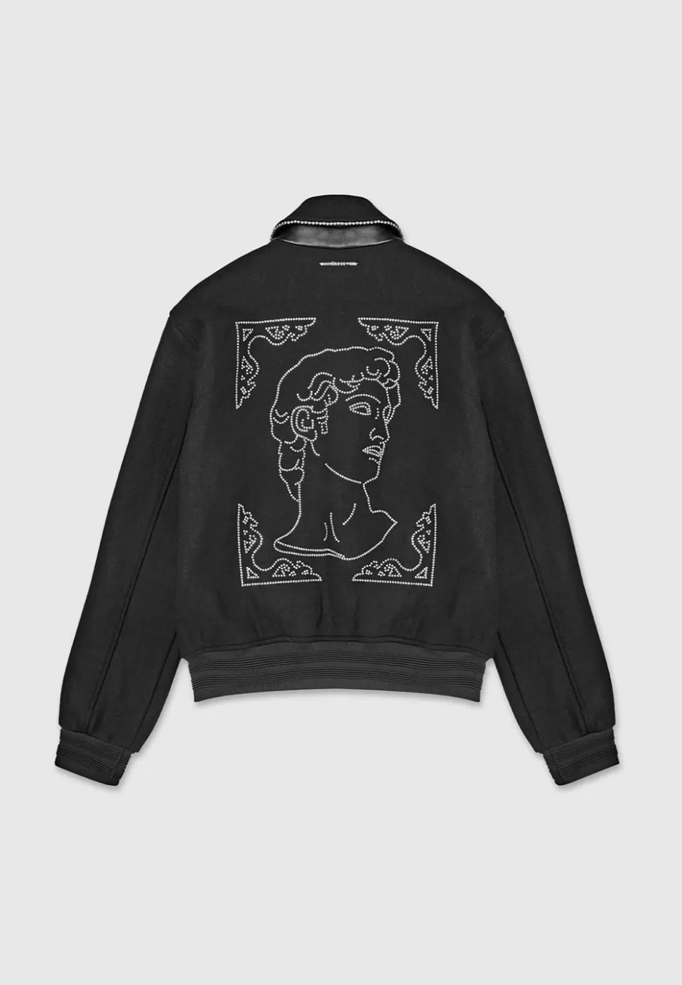 Manière De Voir Rhinestone Wool Blend Varsity Jacket>Man Jackets