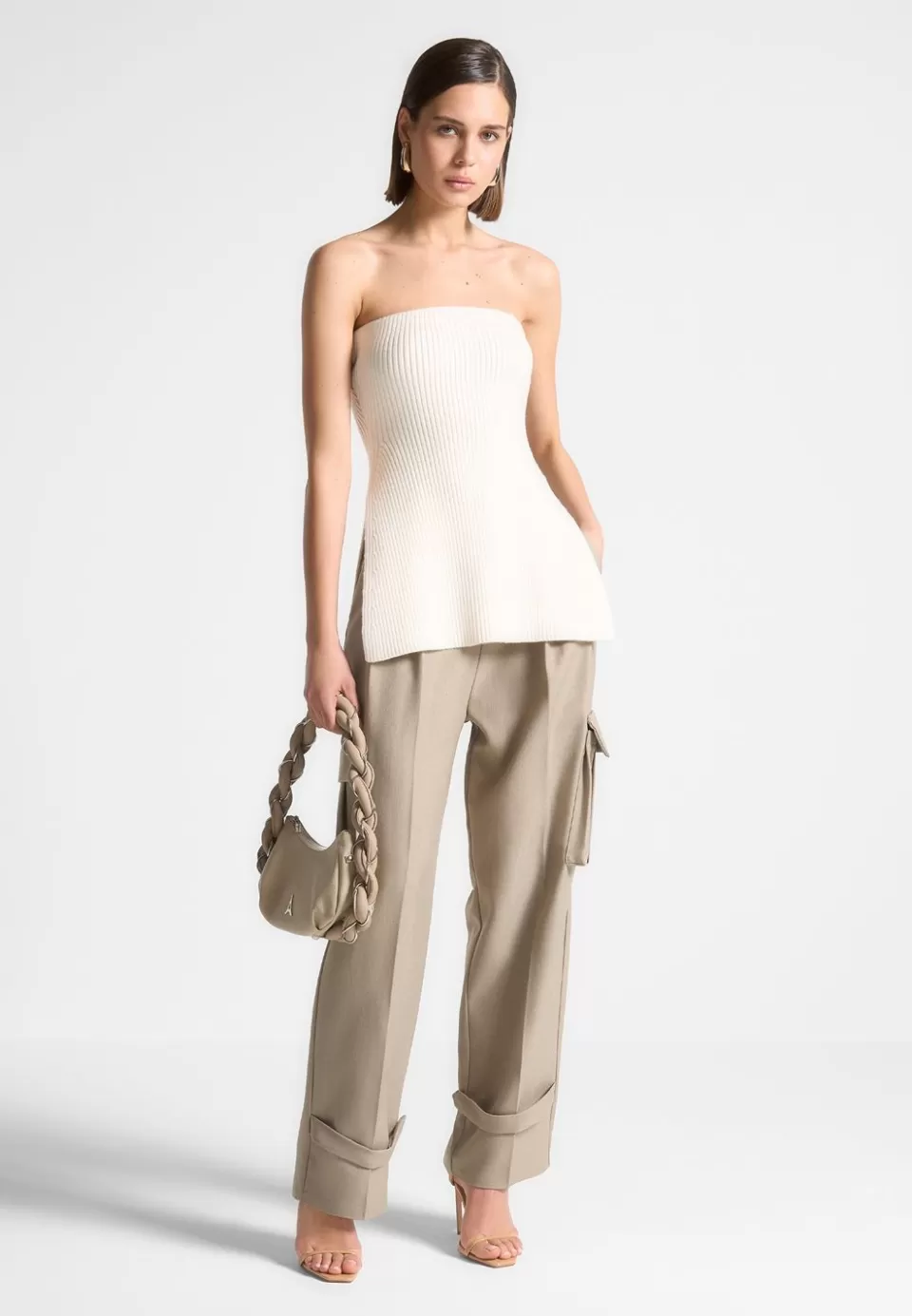 Manière De Voir Rib Knit Longline Bandeau Top>Woman Knitwear