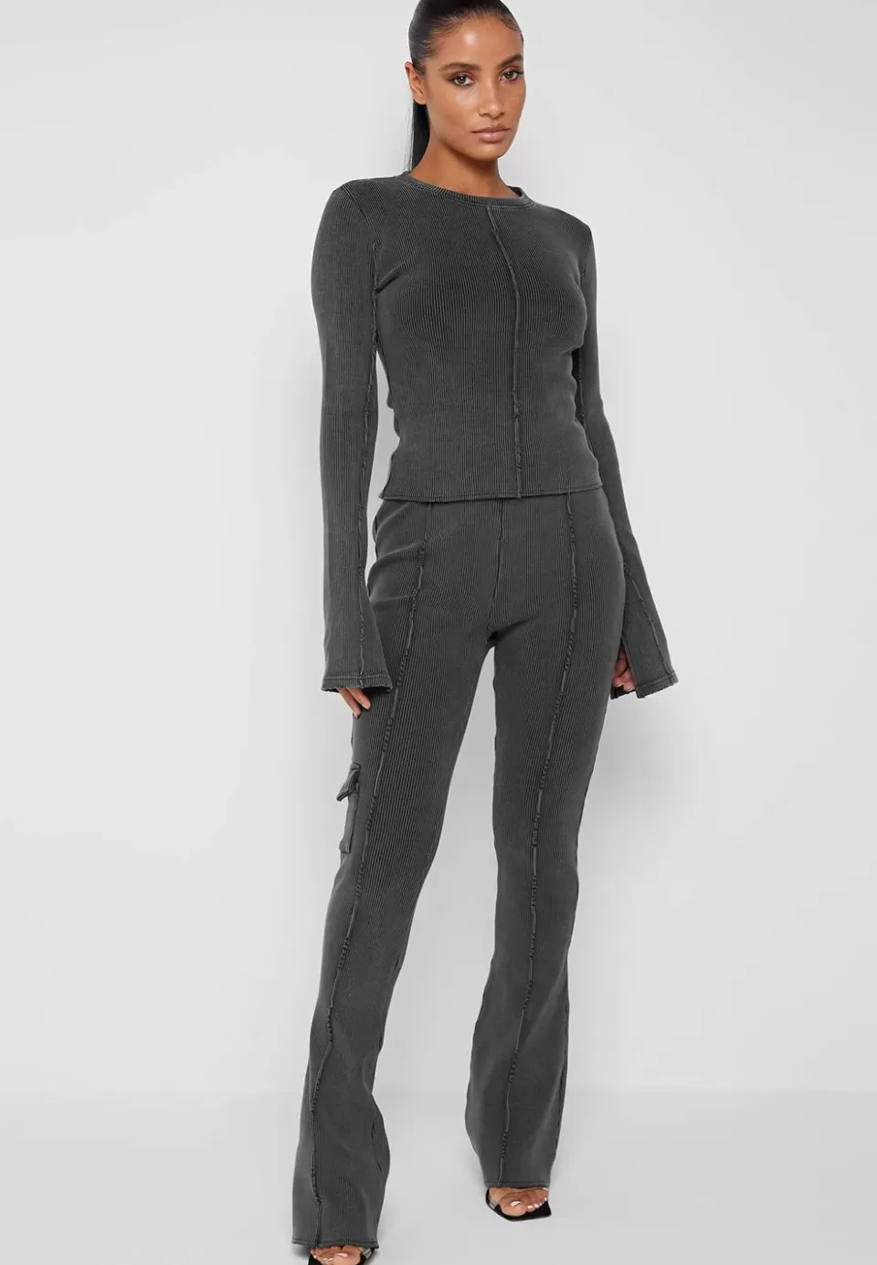 Manière De Voir Ribbed Flared Leggings>Woman Matching Sets