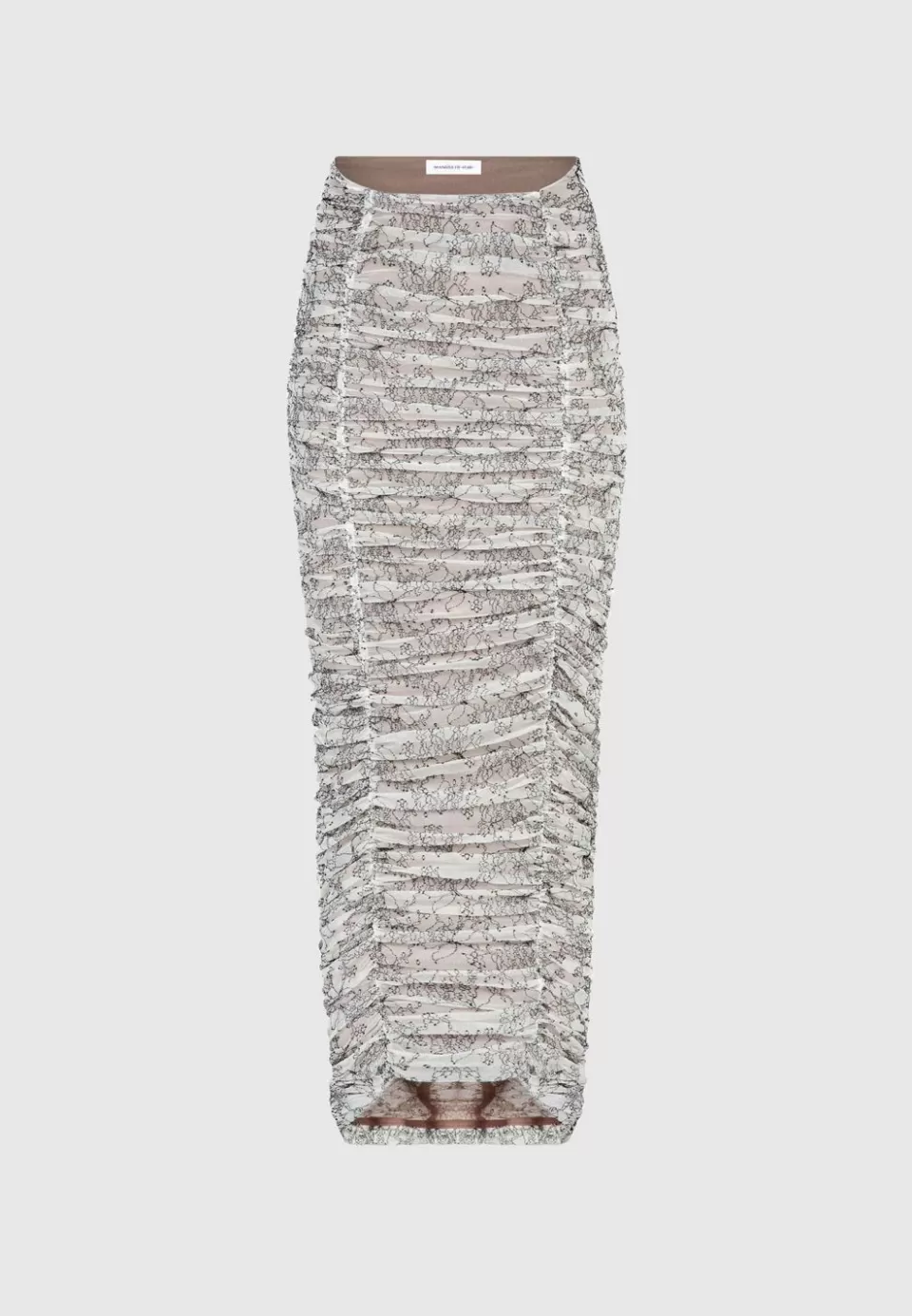 Manière De Voir Ruched Lace Asymmetric Midaxi Skirt>Woman Skirts