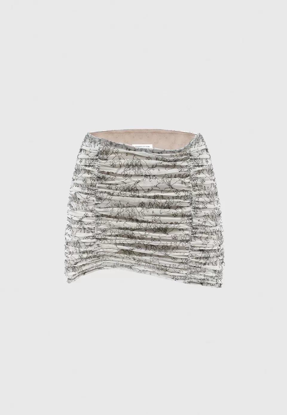 Manière De Voir Ruched Lace Asymmetric Mini Skirt>Woman Matching Sets