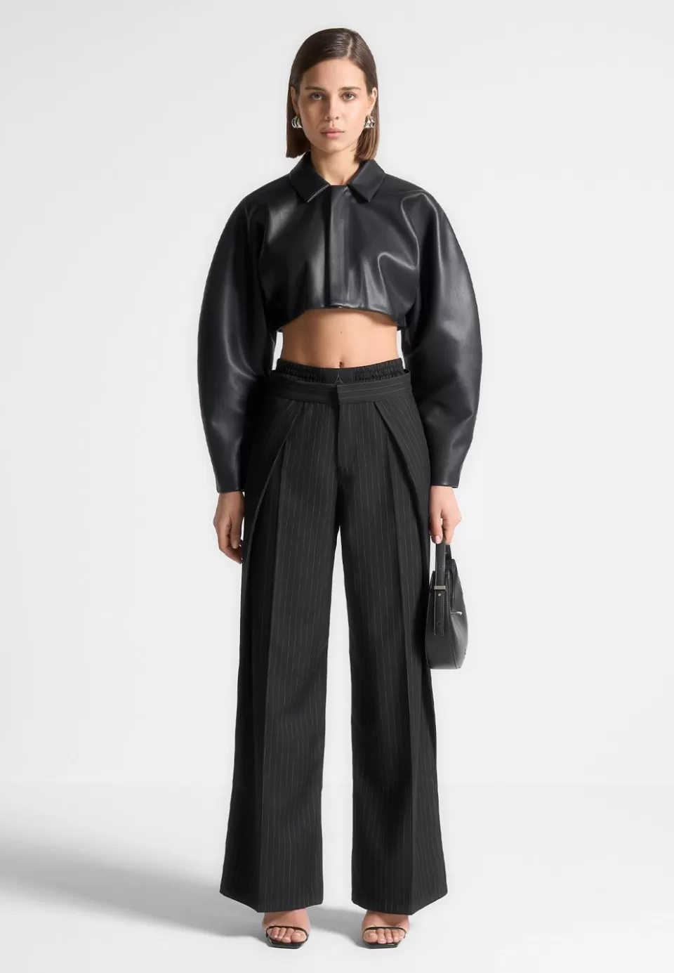 Manière De Voir Satin Waistband Pinstripe Trousers>Woman Trousers