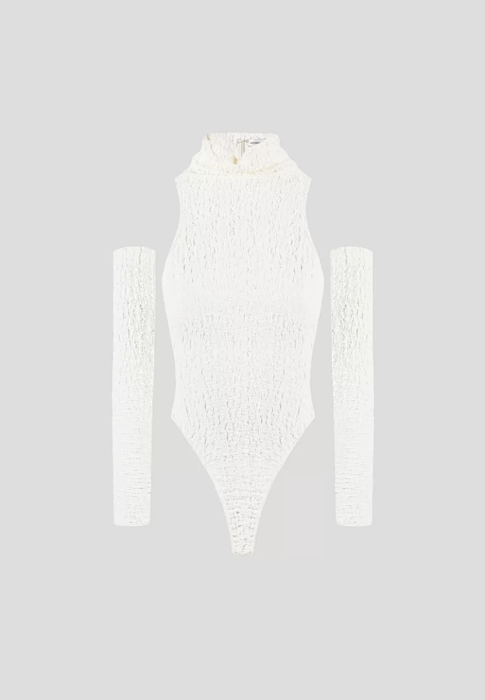 Manière De Voir Seersucker Cowl Neck Bodysuit>Woman Bodysuits