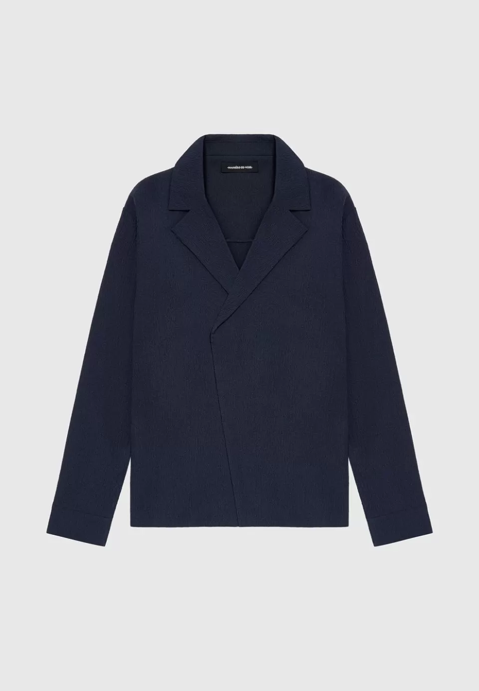 Manière De Voir Seersucker Double Breasted Shirt>Man Shirts