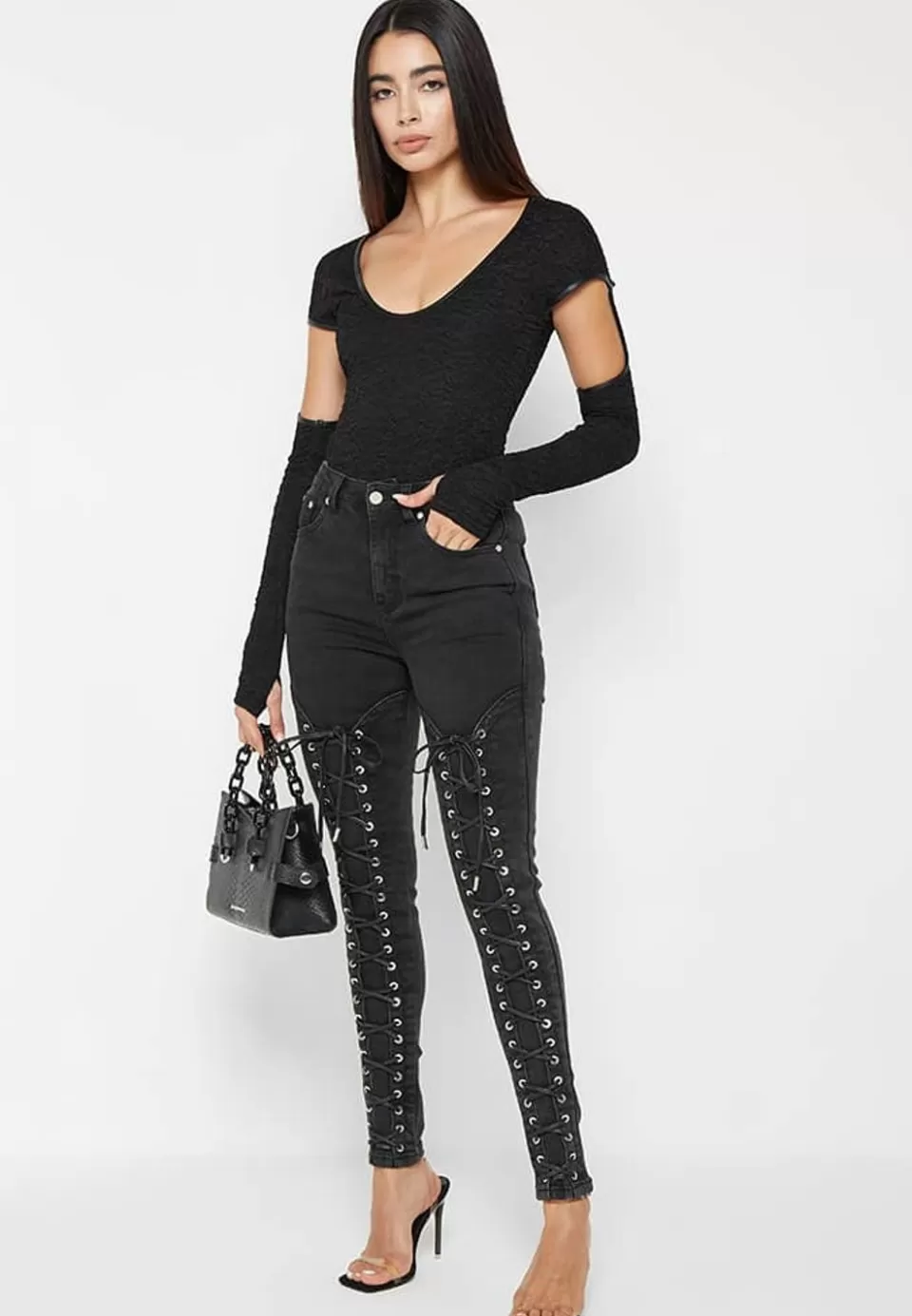 Manière De Voir Shirred Cut Out Bodysuit>Woman Bodysuits