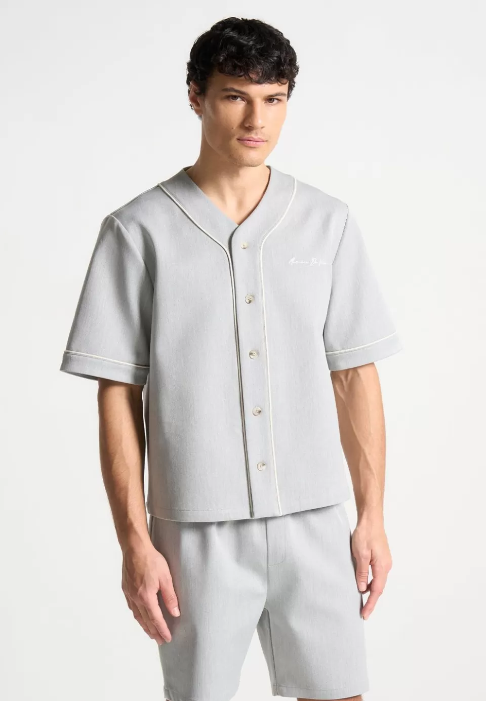 Manière De Voir Signature Boxy Baseball Shirt>Man Shirts