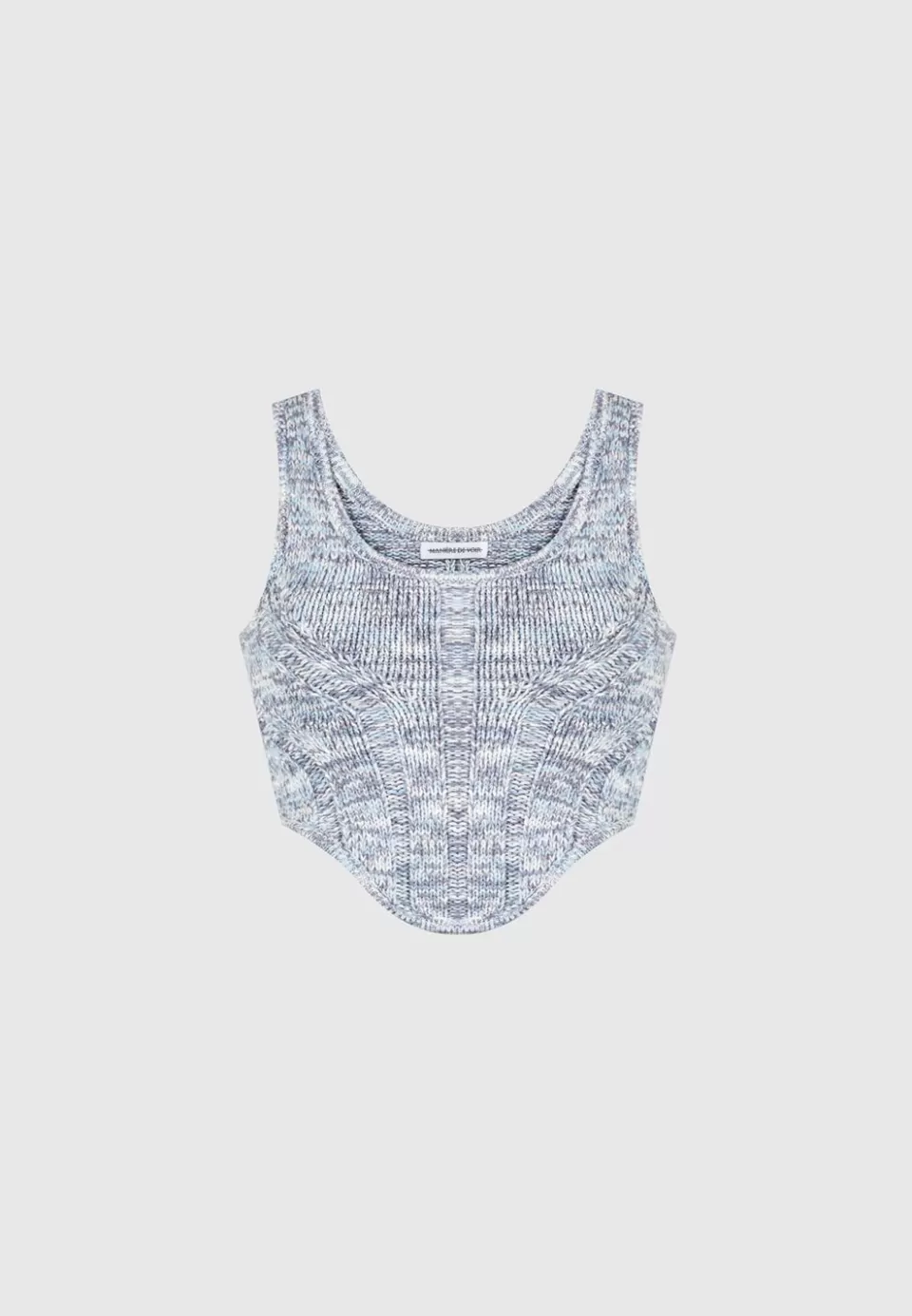 Manière De Voir Space Dye Knit Corset Top>Woman Tops & T Shirts
