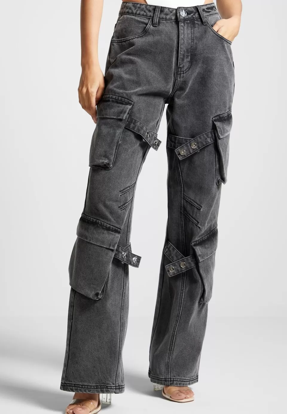 Manière De Voir Strap Detail Cargo Jeans>Woman Jeans
