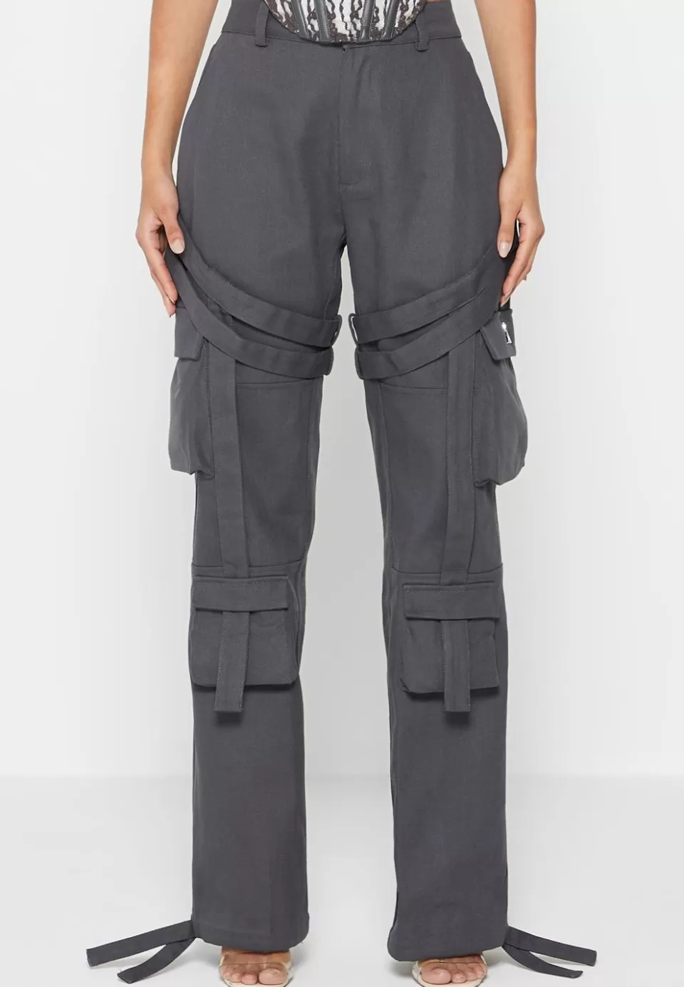 Manière De Voir Strap Detail Cargo Pants>Woman Cargo Pants & Joggers