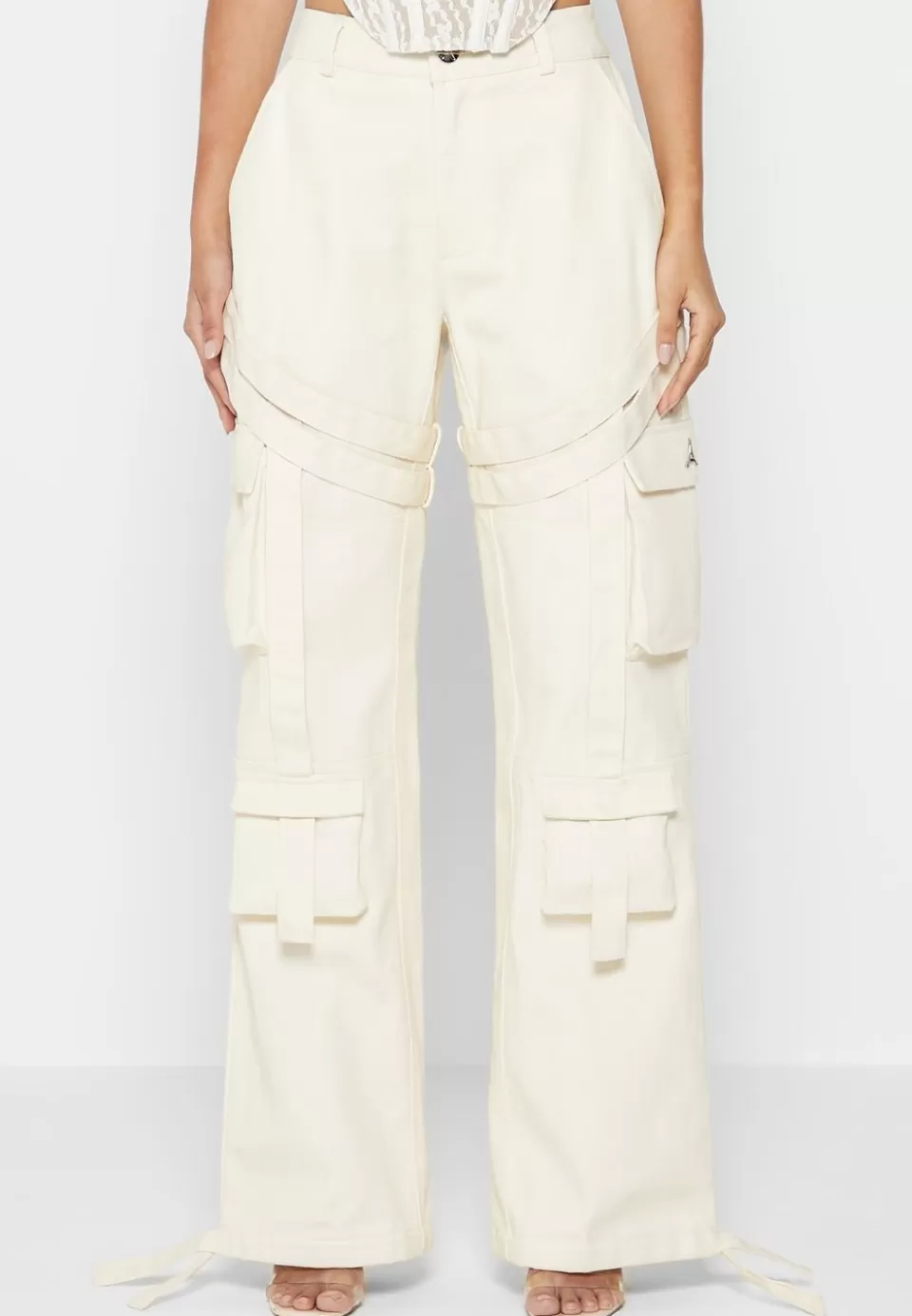 Manière De Voir Strap Detail Cargo Pants>Woman Cargo Pants & Joggers