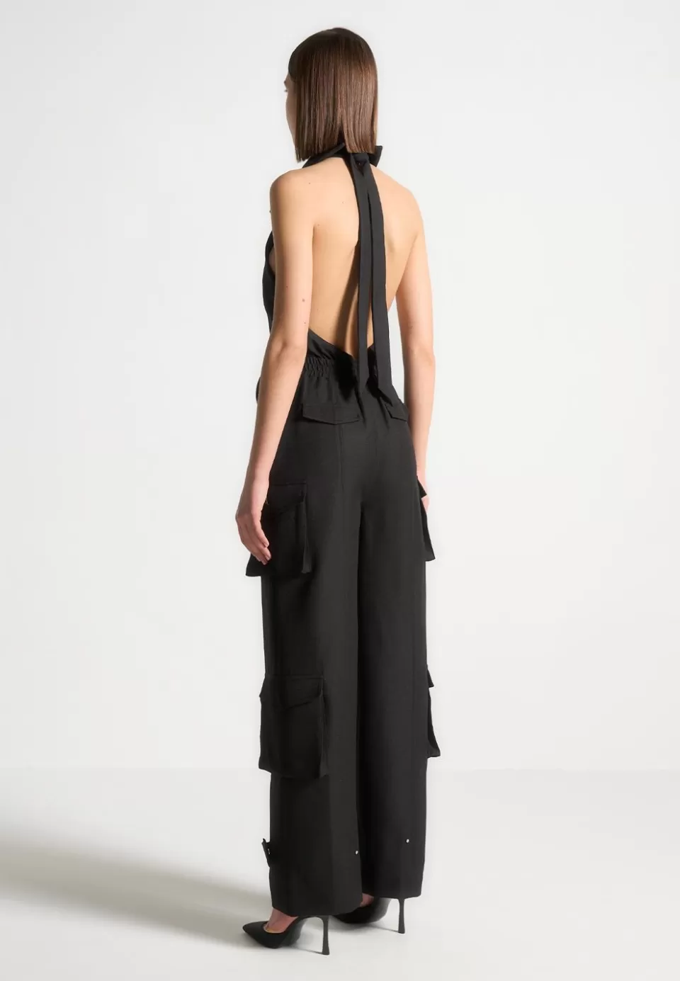 Manière De Voir Tailored Halterneck Cargo Jumpsuit>Woman Jumpsuits & Playsuits