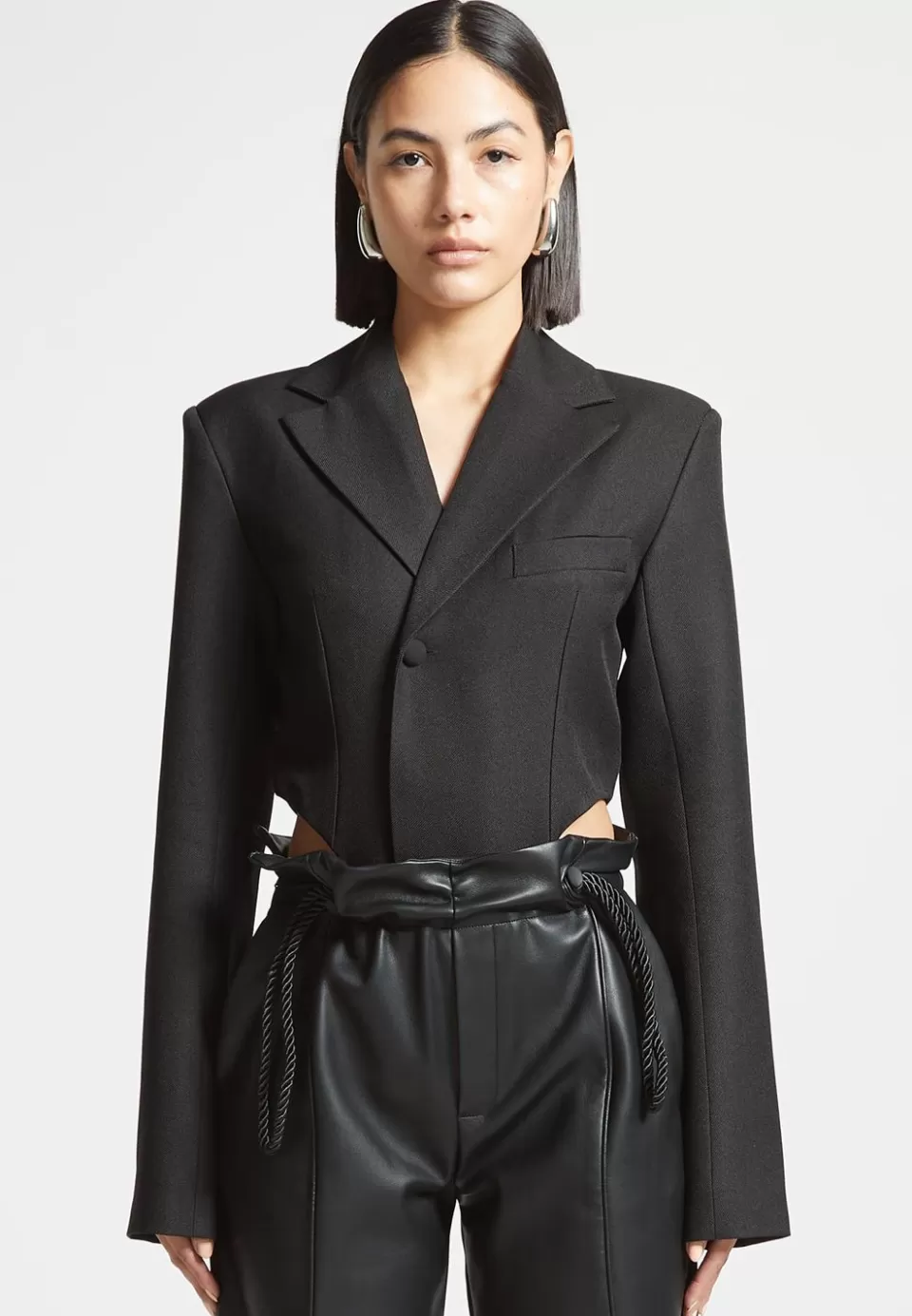 Manière De Voir Tailored High Leg Blazer Bodysuit>Woman Bodysuits