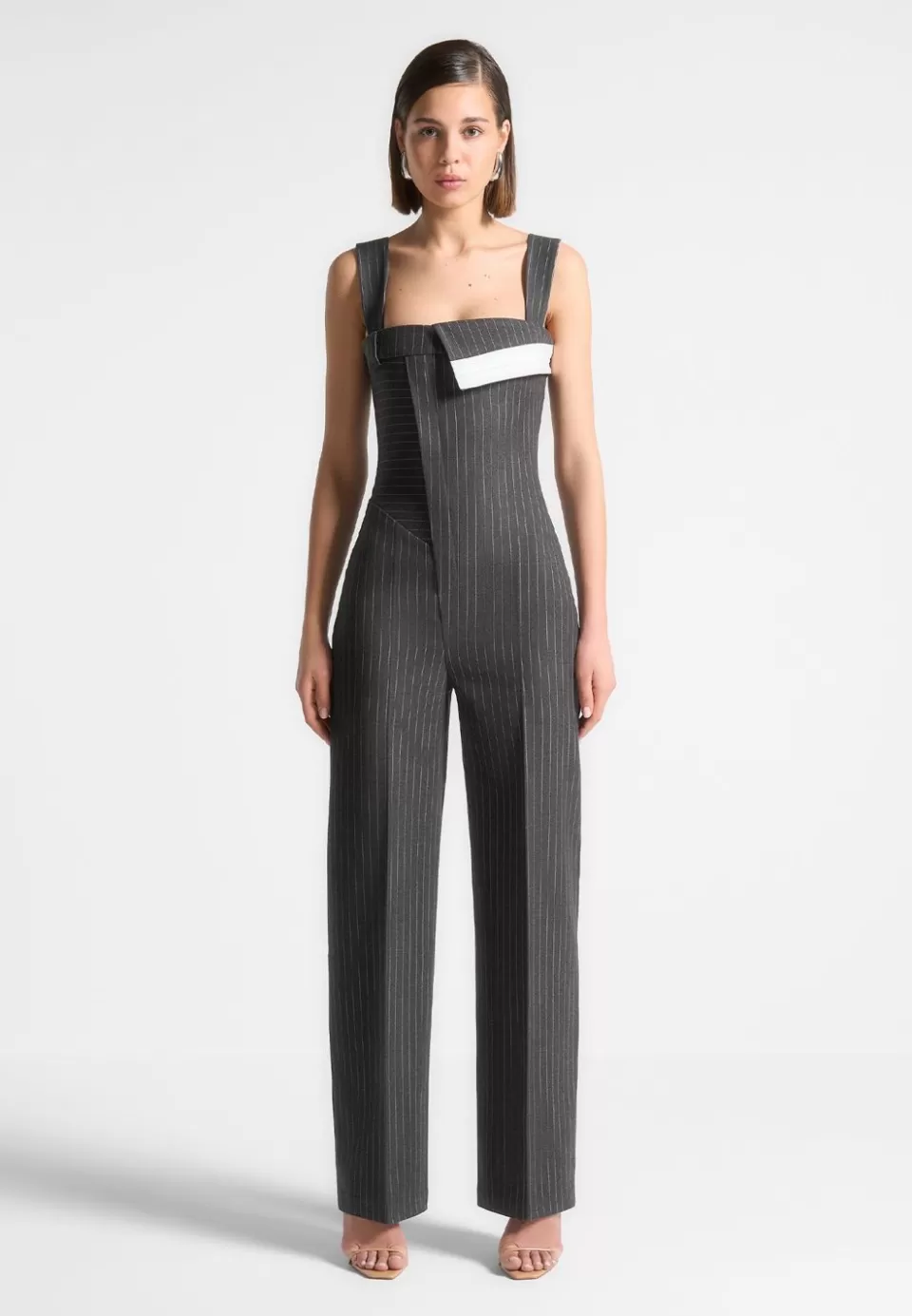 Manière De Voir Tailored Pinstripe Jumpsuit>Woman Jumpsuits & Playsuits