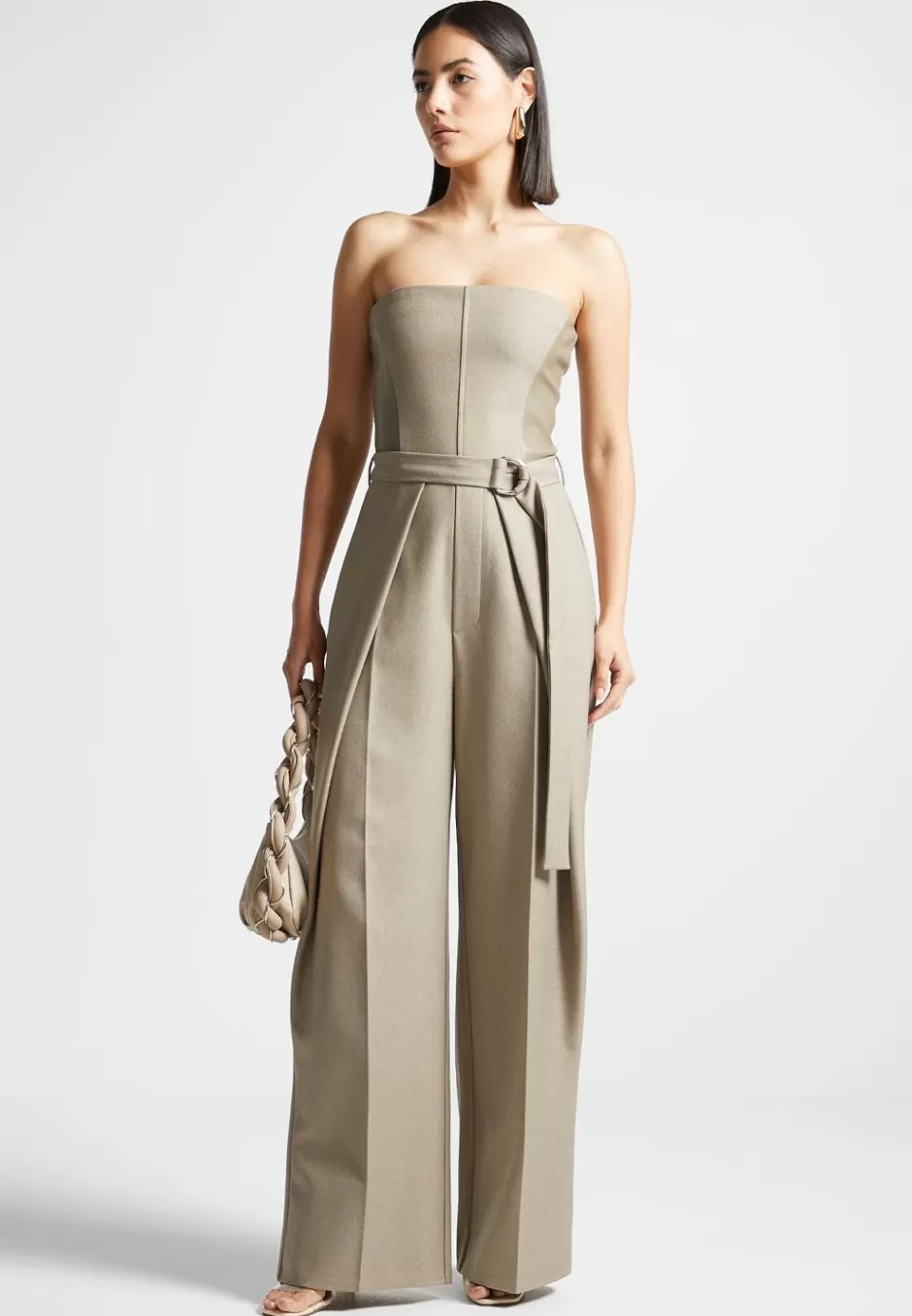 Manière De Voir Tailored Pleat Jumpsuit With Belt>Woman Jumpsuits & Playsuits