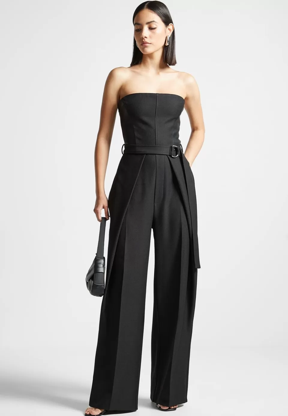 Manière De Voir Tailored Pleat Jumpsuit With Belt>Woman Jumpsuits & Playsuits