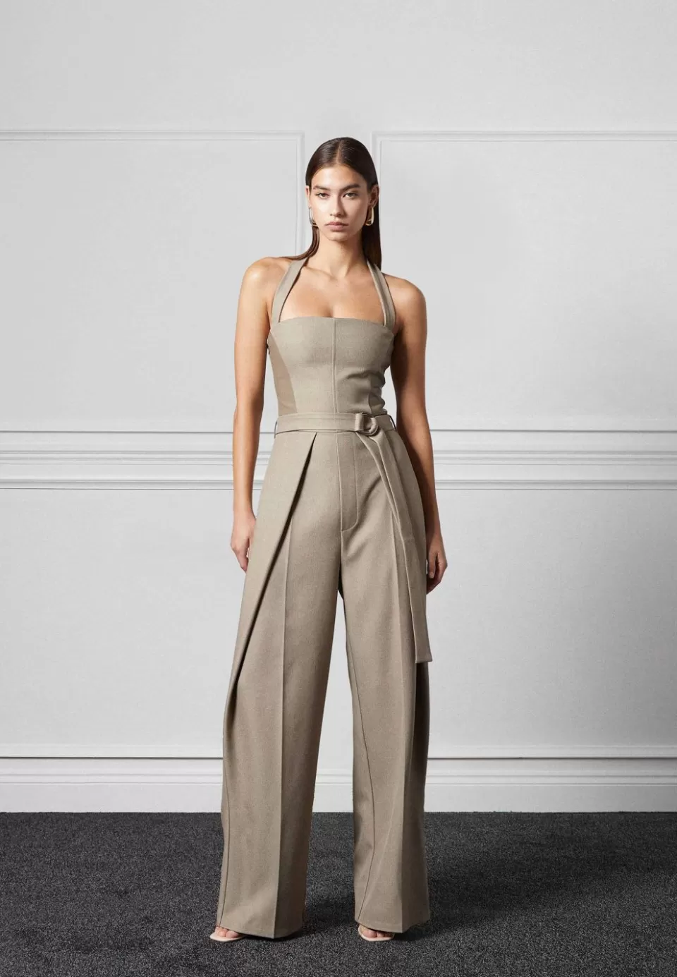 Manière De Voir Tailored Pleat Jumpsuit With Belt>Woman Jumpsuits & Playsuits