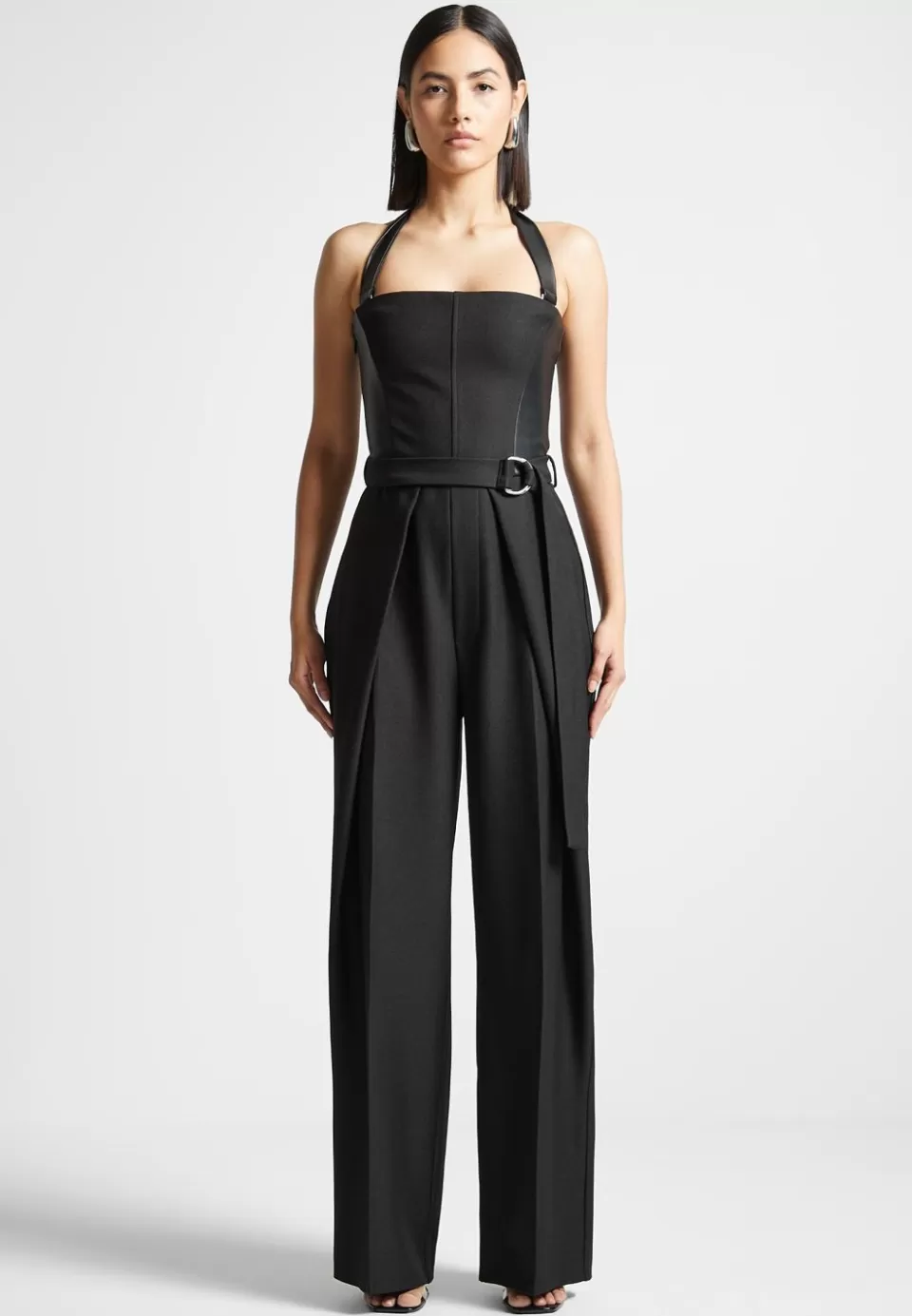 Manière De Voir Tailored Pleat Jumpsuit With Belt>Woman Jumpsuits & Playsuits