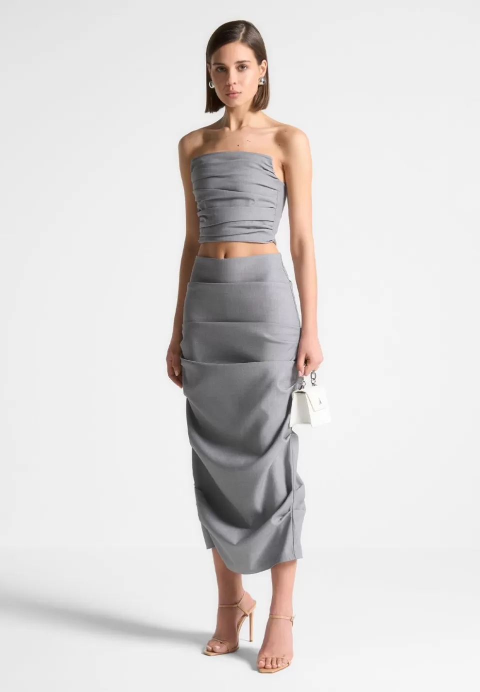 Manière De Voir Tailored Pleated Bandeau Corset Top>Woman Tops & T Shirts