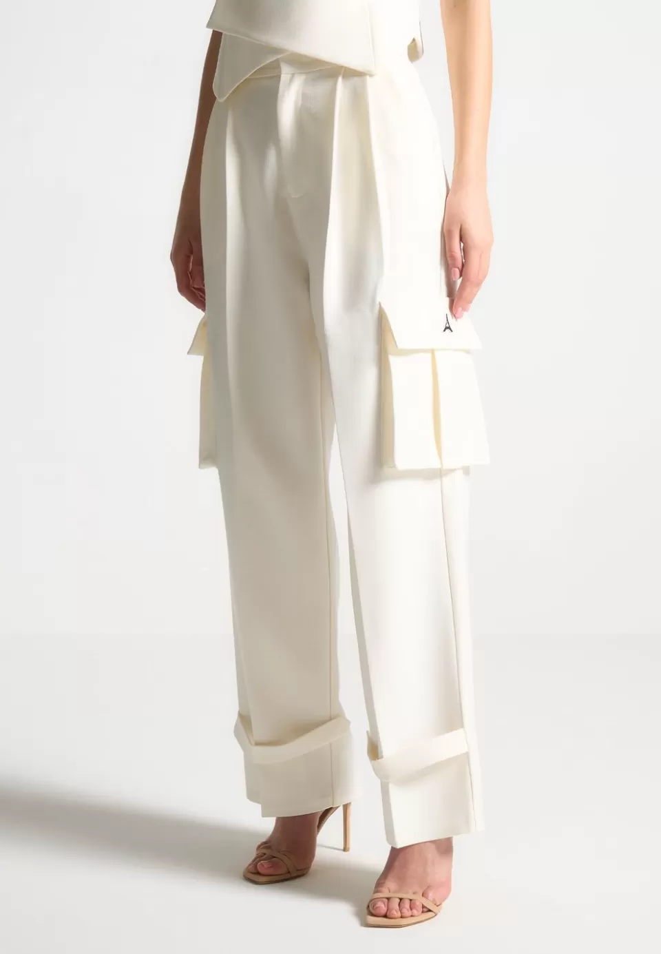 Manière De Voir Tailored Pleated Cargo Trousers>Woman Trousers