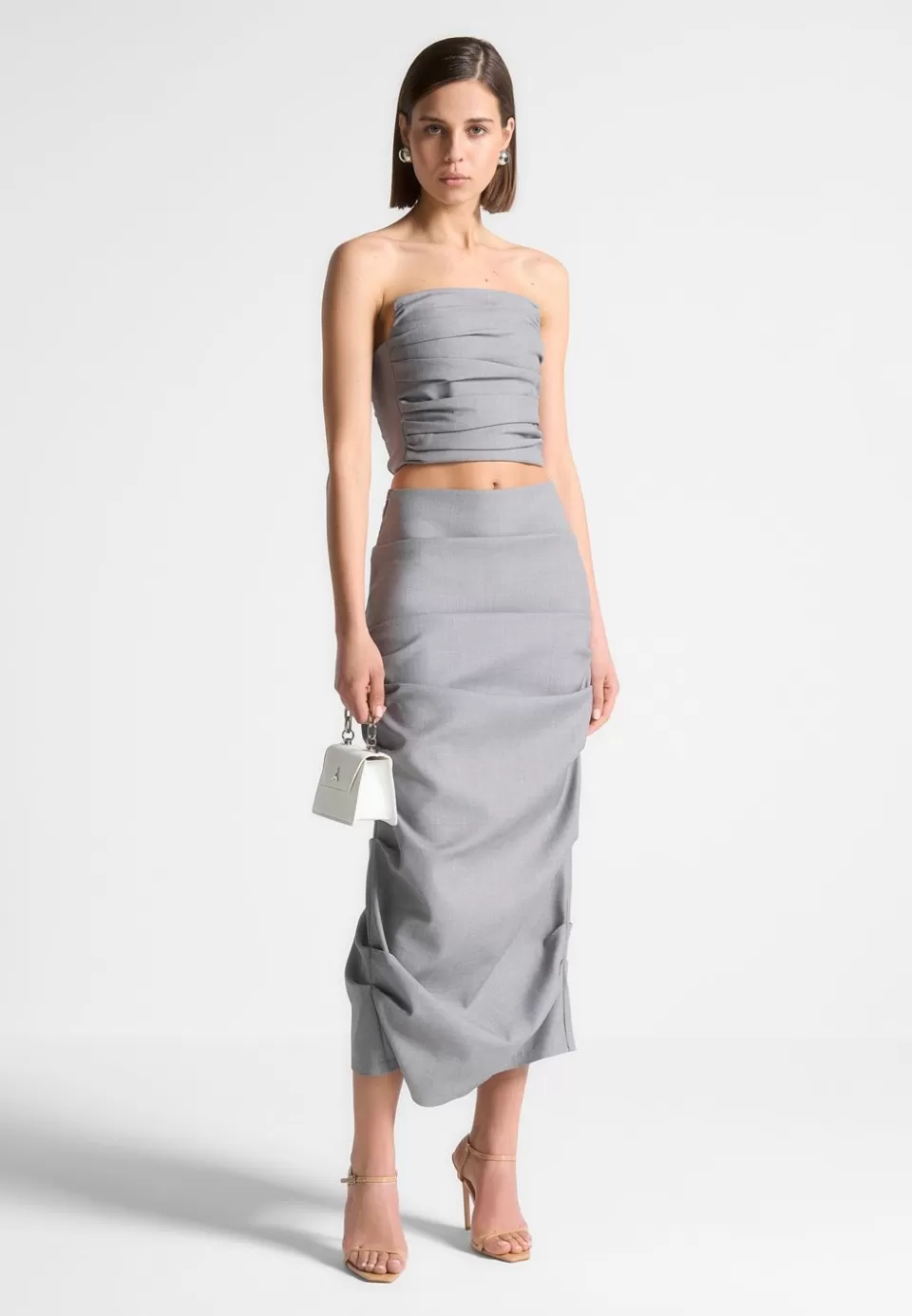 Manière De Voir Tailored Tacked Midaxi Skirt>Woman Skirts