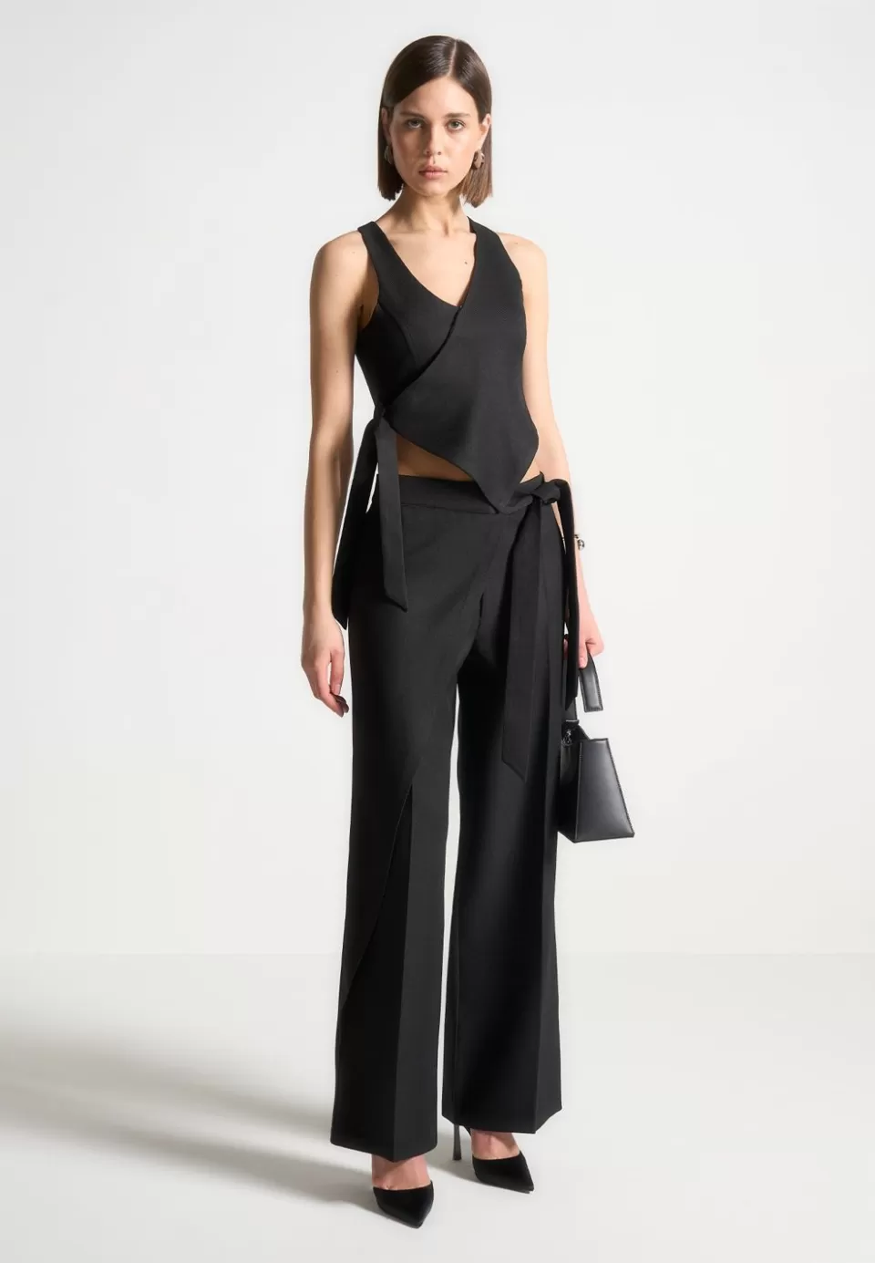 Manière De Voir Tailored Wrap Trousers With Tie>Woman Trousers