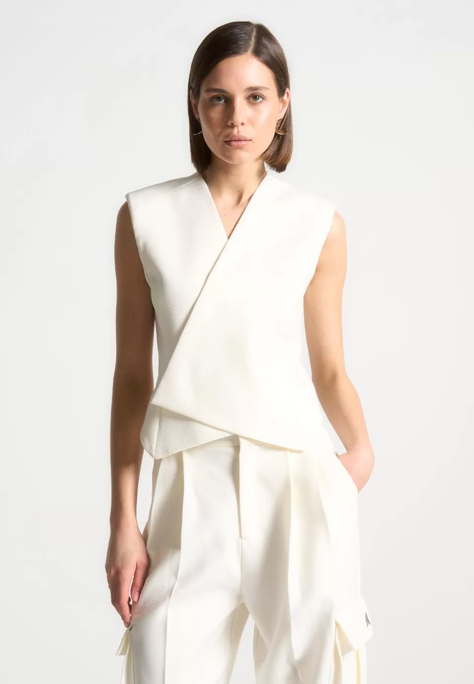 Manière De Voir Tailored Wrap Waistcoat>Woman Blazers & Waistcoats