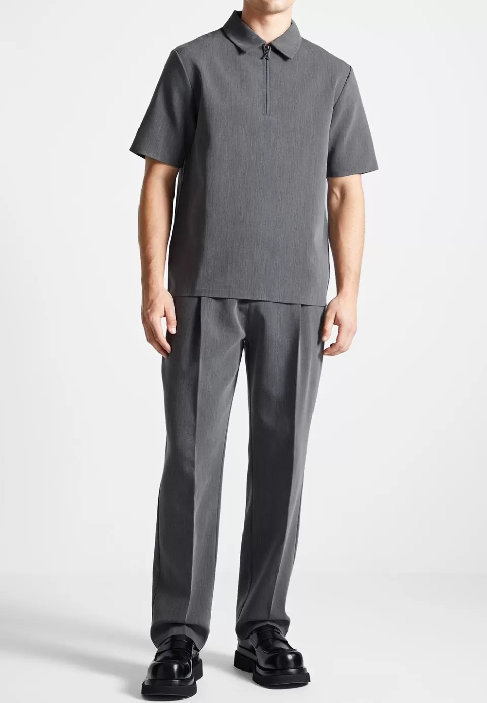 Manière De Voir Tailored Zip Polo Top>Man Polo Tops