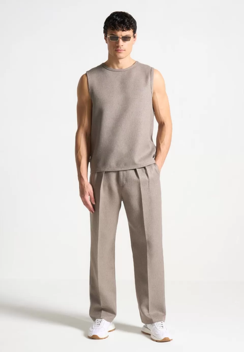Manière De Voir Textured Tailored Trousers>Man Formal Trousers