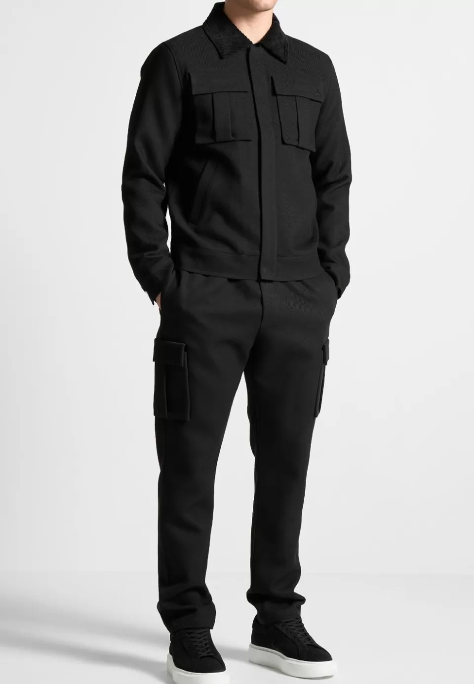 Manière De Voir Twill Trucker Jacket With Velvet Collar>Man Jackets